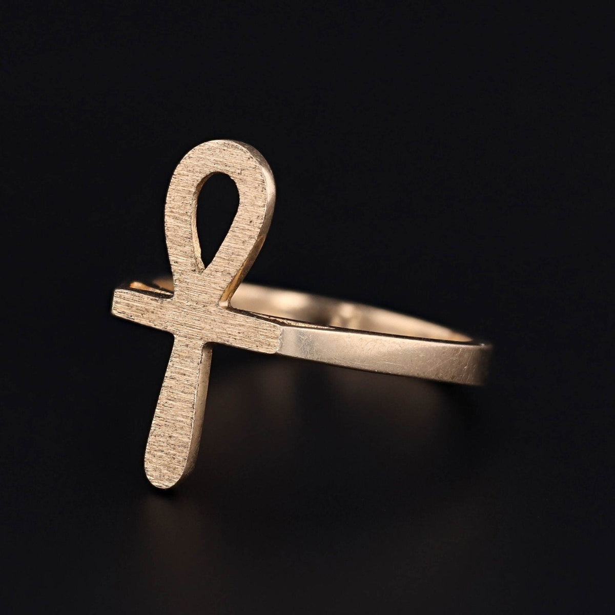 Vintage Ankh Egyptian Revival Ring of 14k Gold - Trademark Antiques