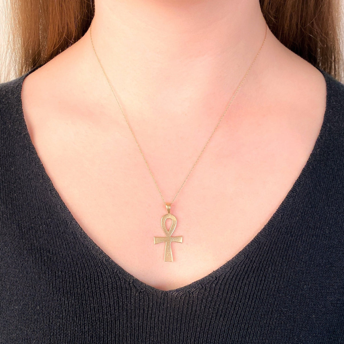 Vintage Ankh Pendant of 14k Gold - Trademark Antiques