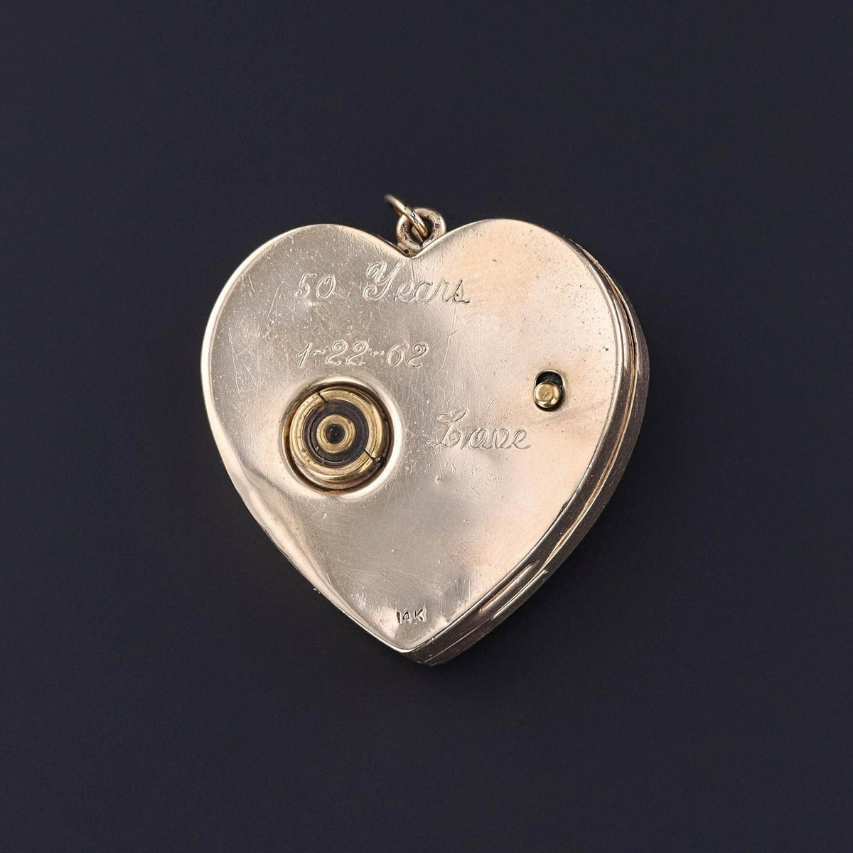Vintage Anniversary Music Box Pendant of 14k Gold - Trademark Antiques