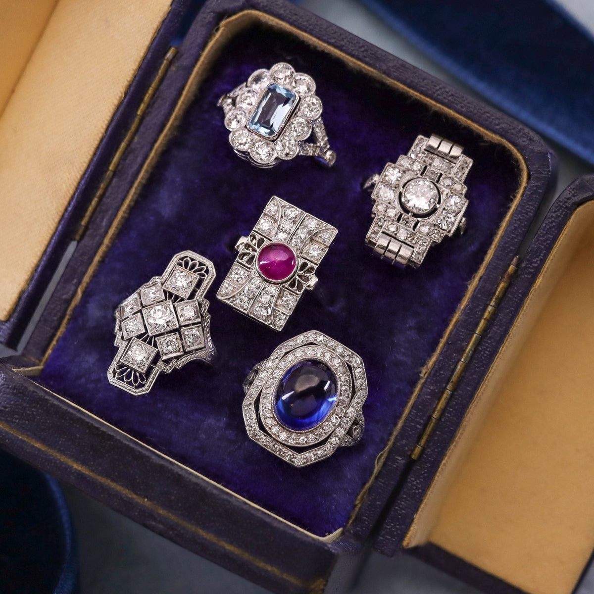 Vintage Aquamarine and Diamond Ring - Trademark Antiques