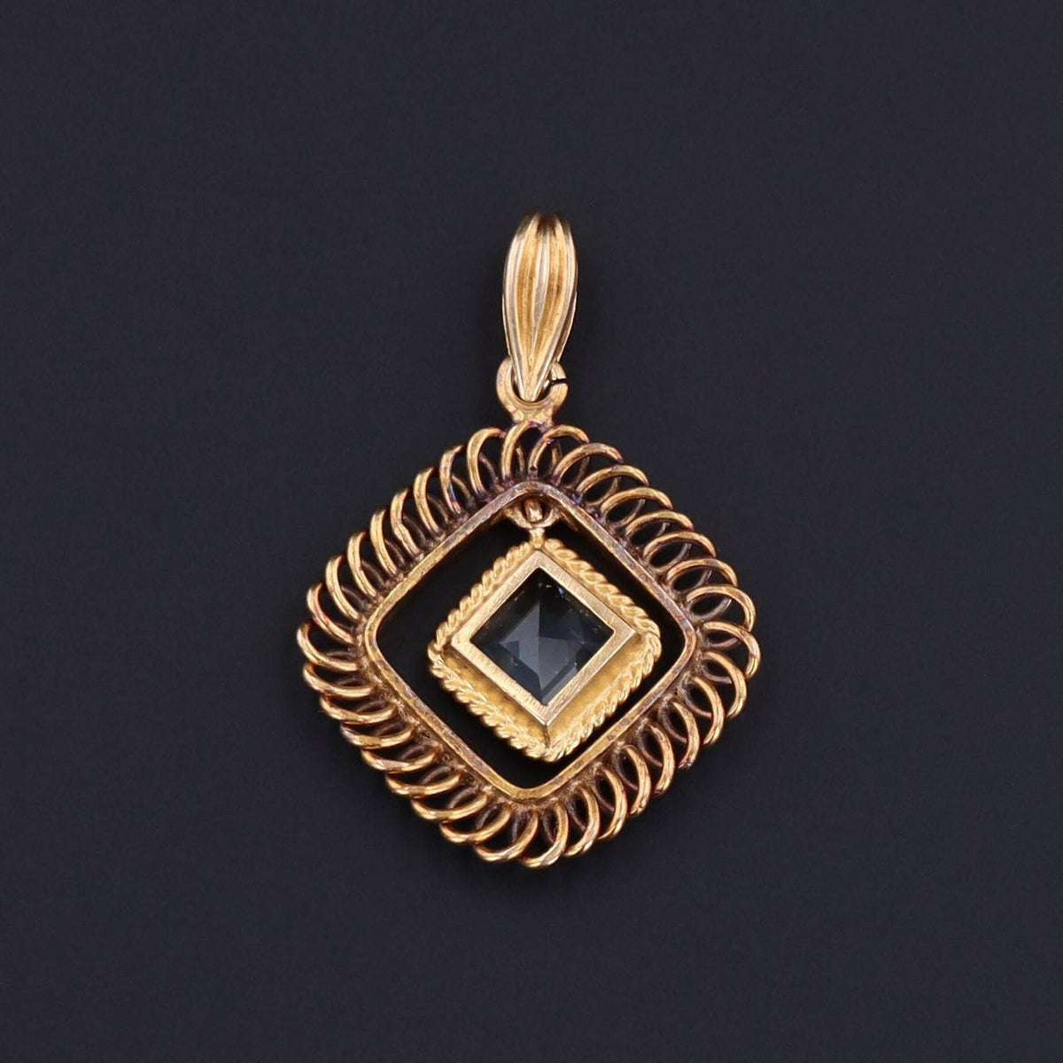 Vintage Aquamarine Pendant of 14k Gold - Trademark Antiques