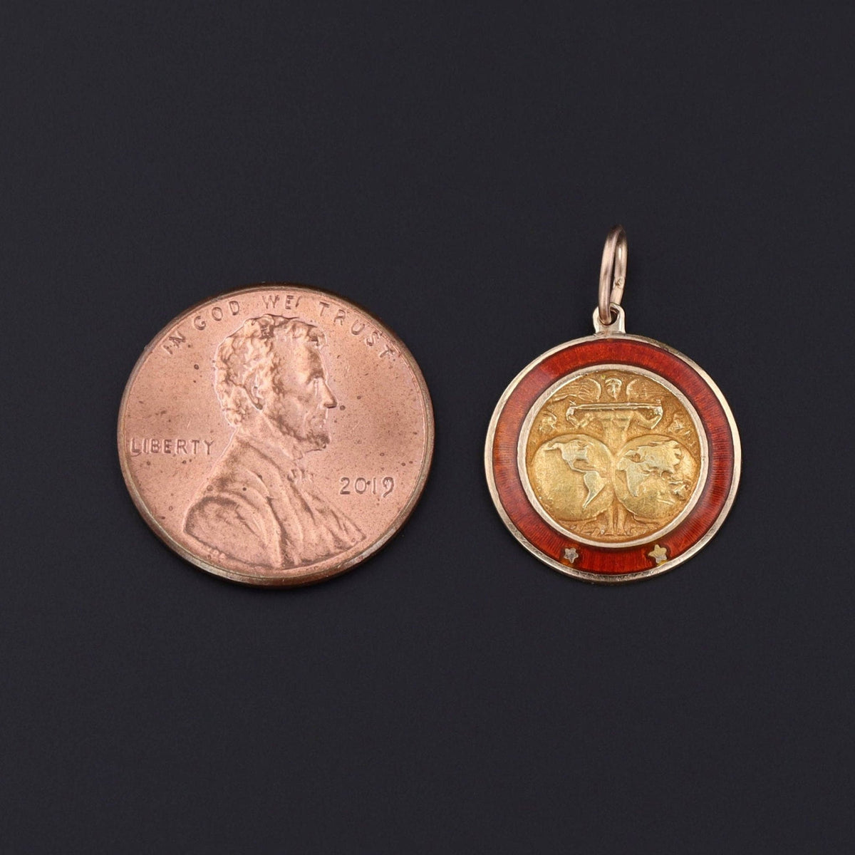 Vintage Atlas Conversion Charm of 10k Gold - Trademark Antiques