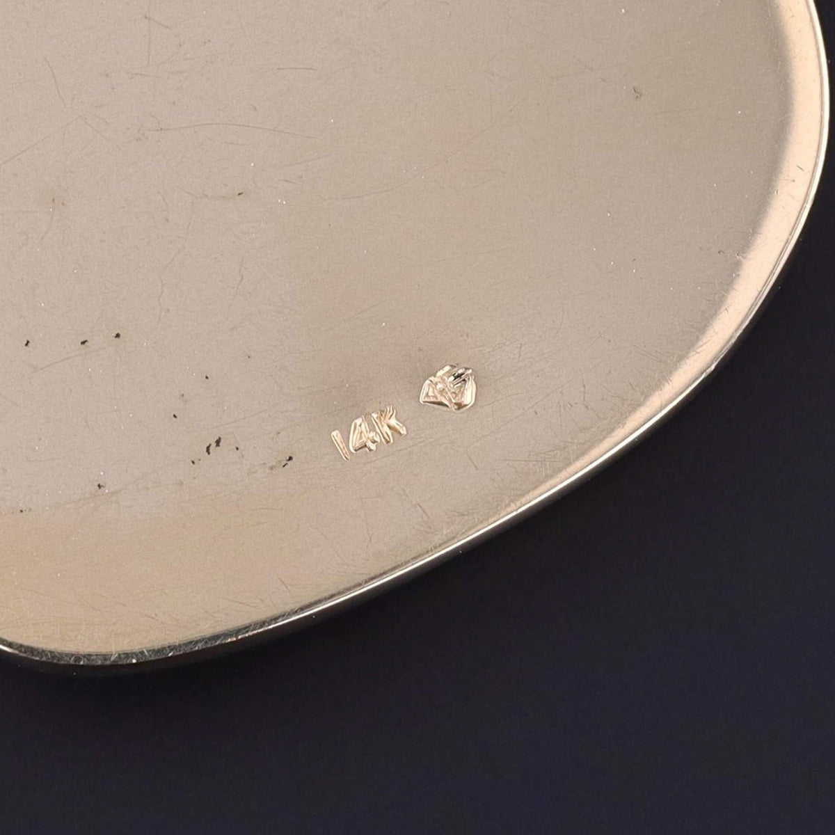 Vintage Azurite Malachite Pendant of 14k Gold - Trademark Antiques