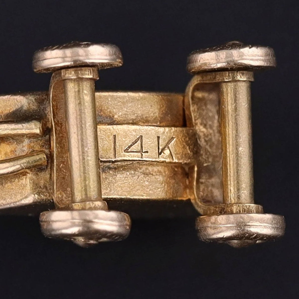 Vintage Baby in Carriage Charm of 14k Gold - Trademark Antiques