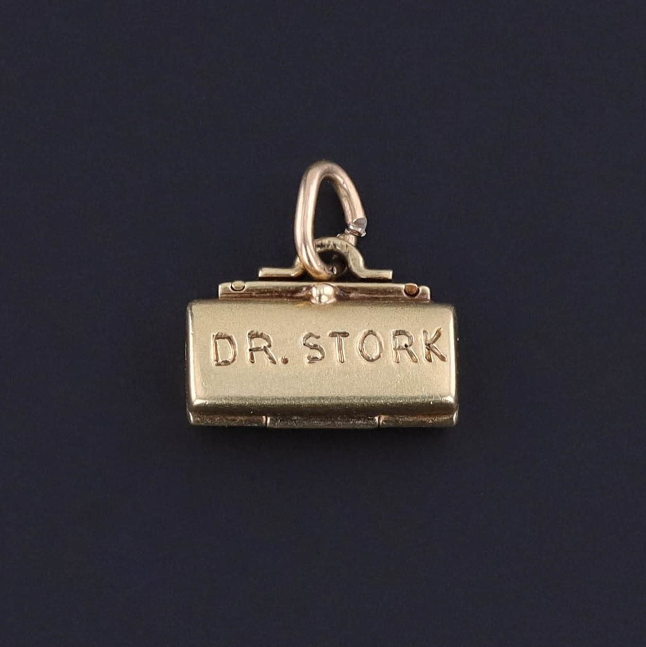 Vintage Baby in Doctor's Bag Charm of 14k Gold - Trademark Antiques