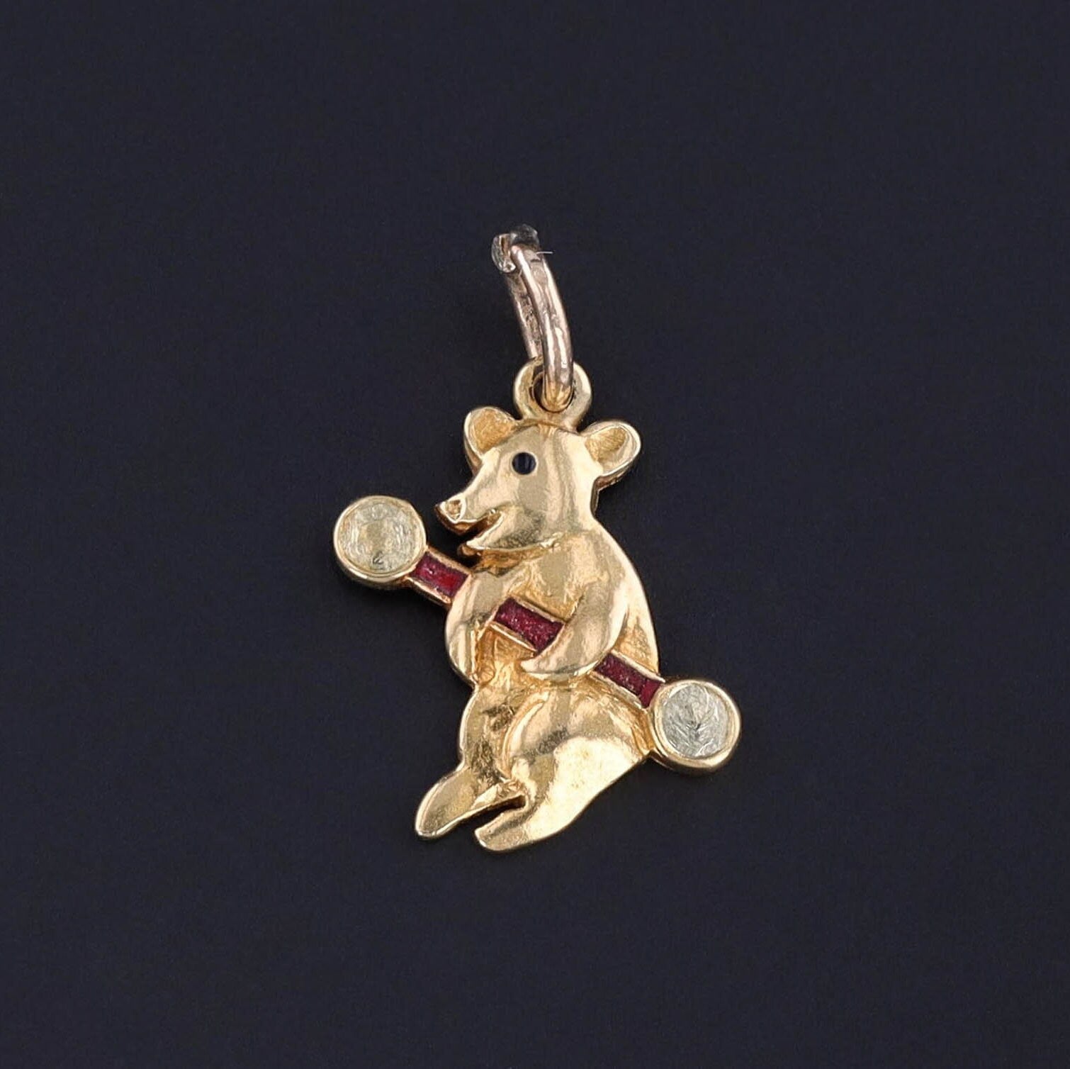 Vintage Bear Charm of 18k Gold - Trademark Antiques