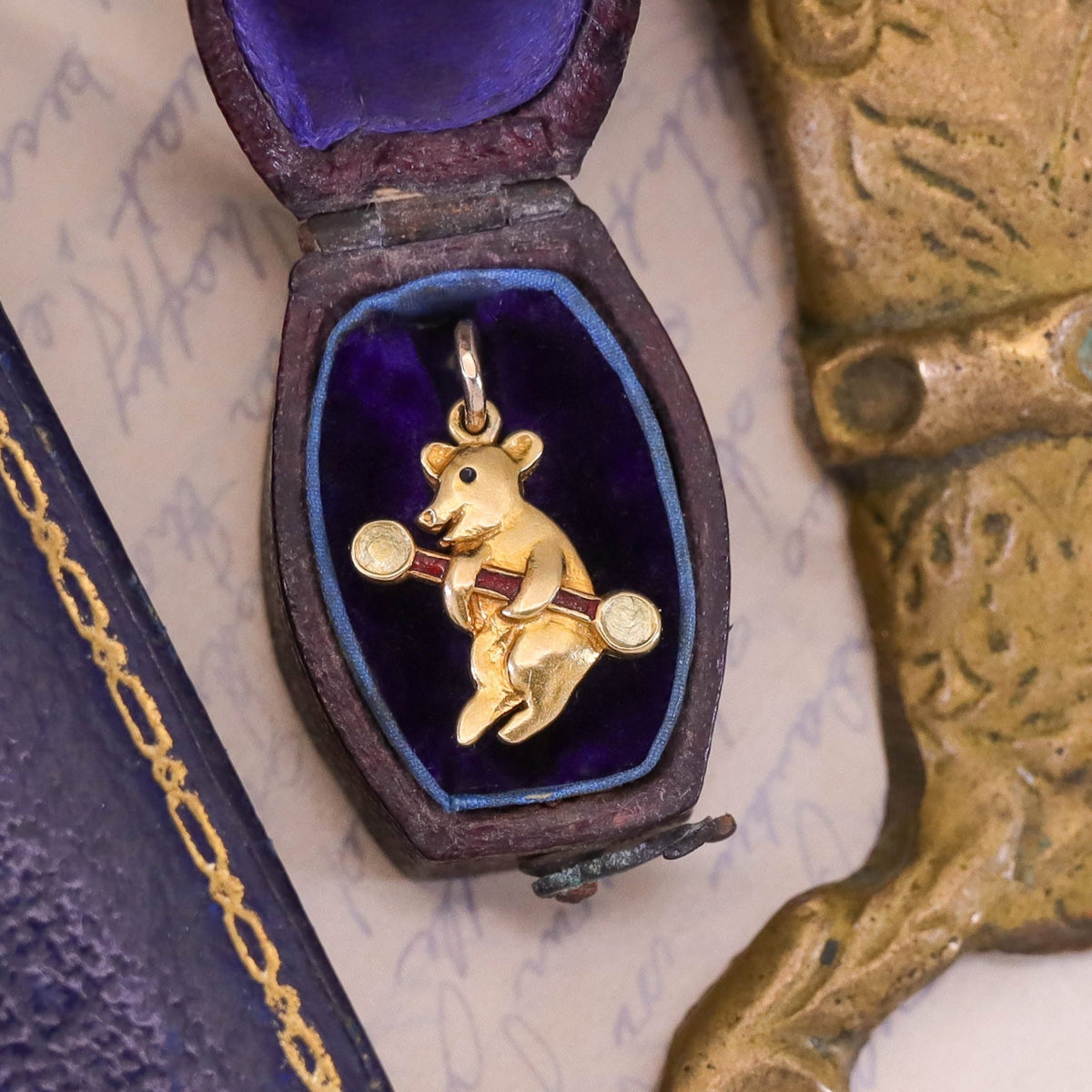 Vintage Bear Charm of 18k Gold - Trademark Antiques