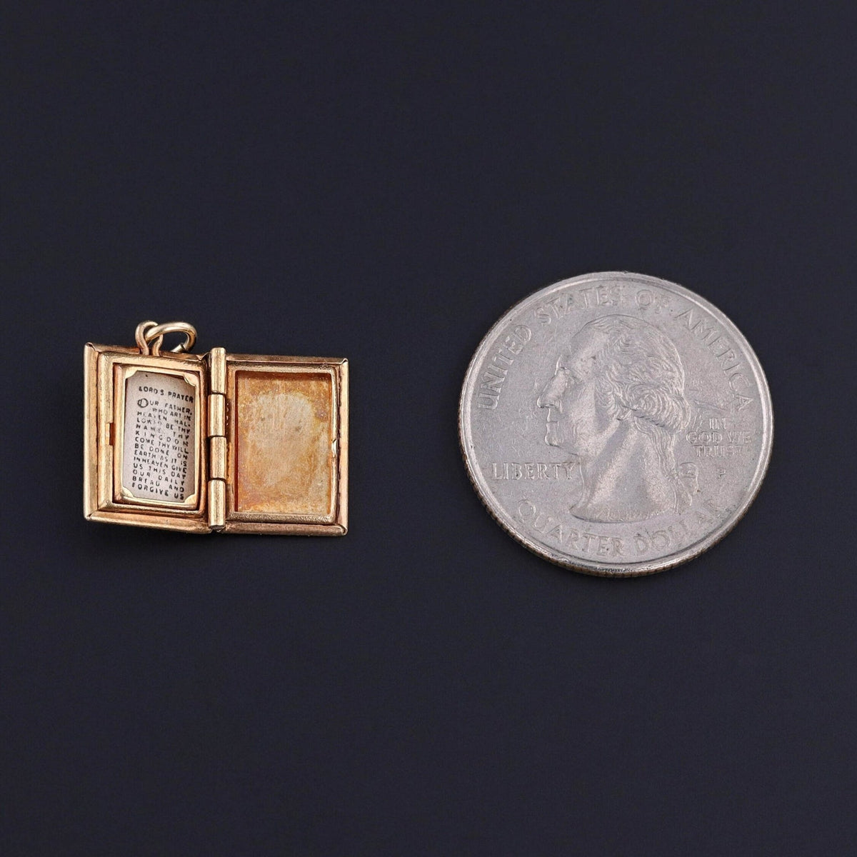 Vintage Bible Charm of 14k Gold - Trademark Antiques