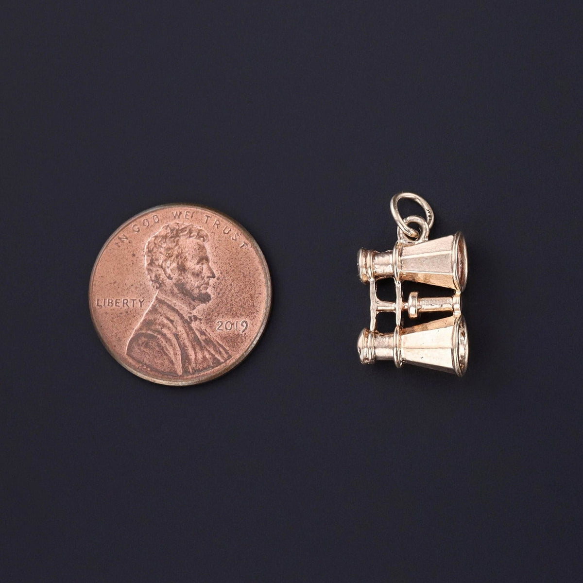 Vintage Binoculars Charm of 12ct Gold - Trademark Antiques