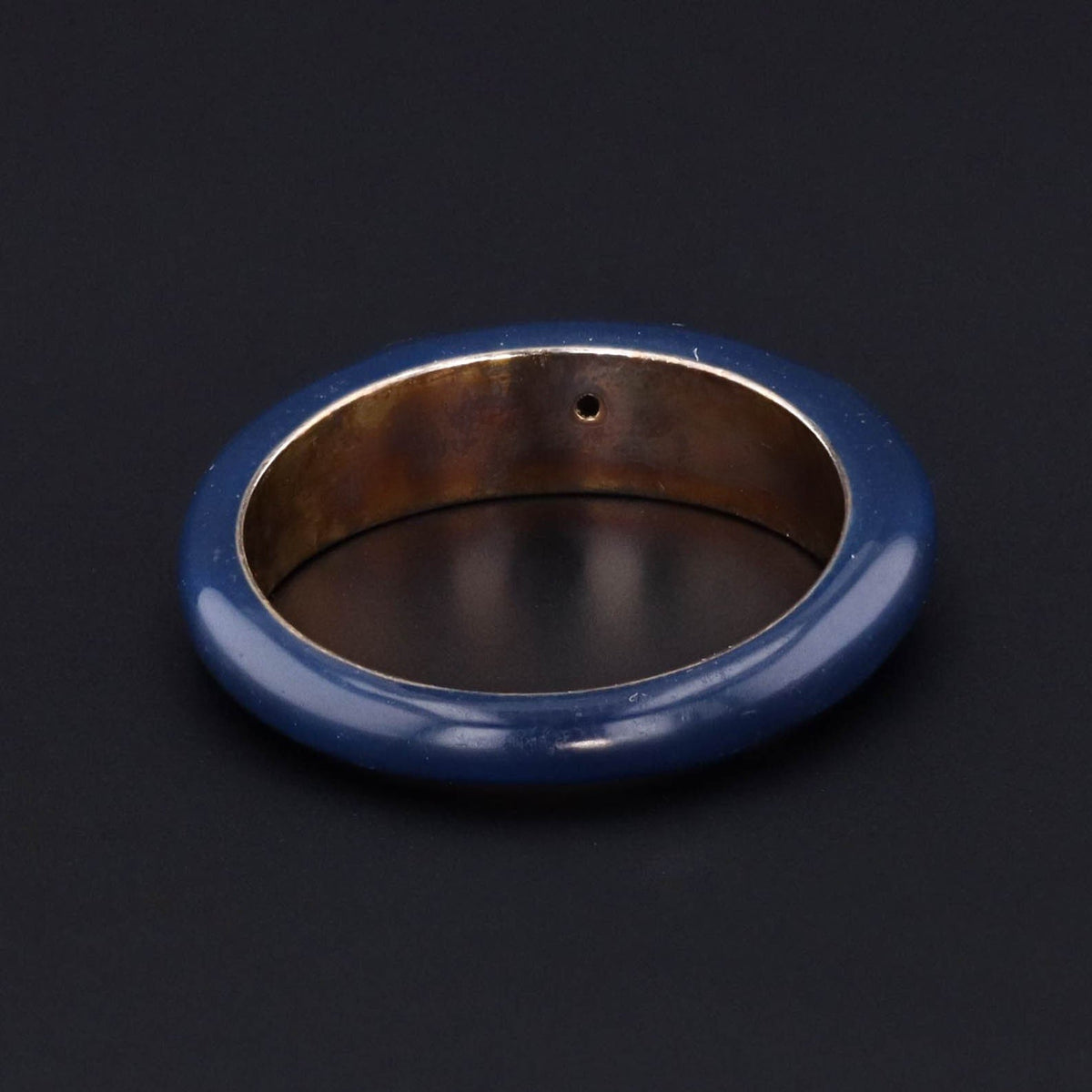 Vintage Blue Enamel Ring of 14k Gold - Trademark Antiques