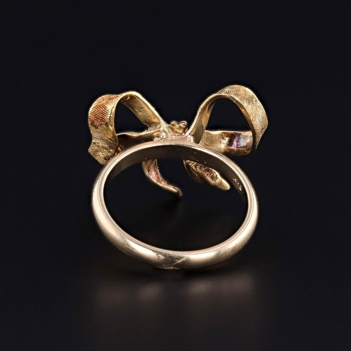 Vintage Bow Ring of 14k and 18k Gold - Trademark Antiques