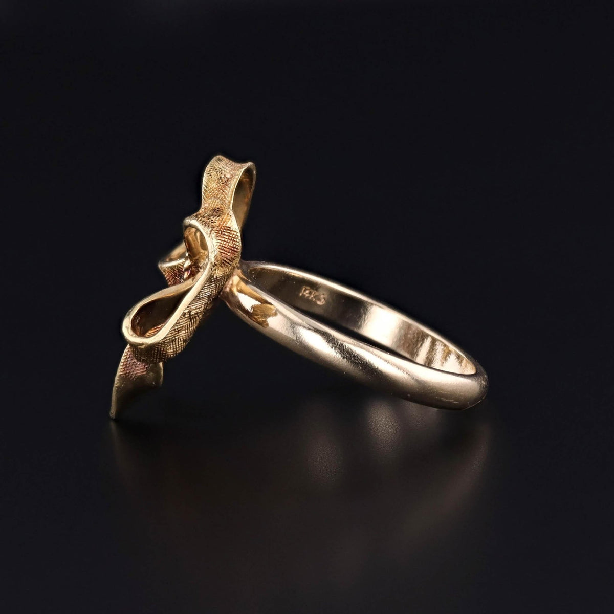 Vintage Bow Ring of 14k and 18k Gold - Trademark Antiques