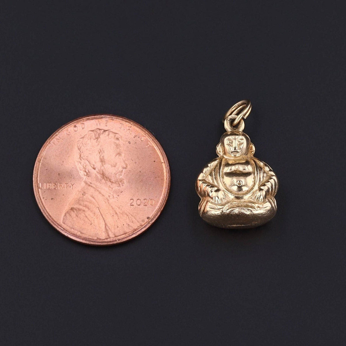 Vintage Buddha Charm of 14k Gold - Trademark Antiques