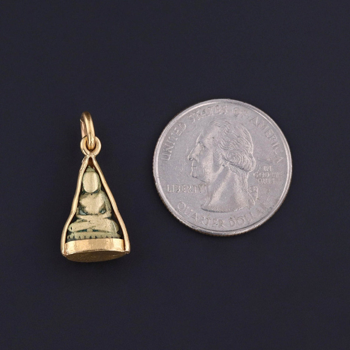 Vintage Buddha Charm of 22k Gold - Trademark Antiques