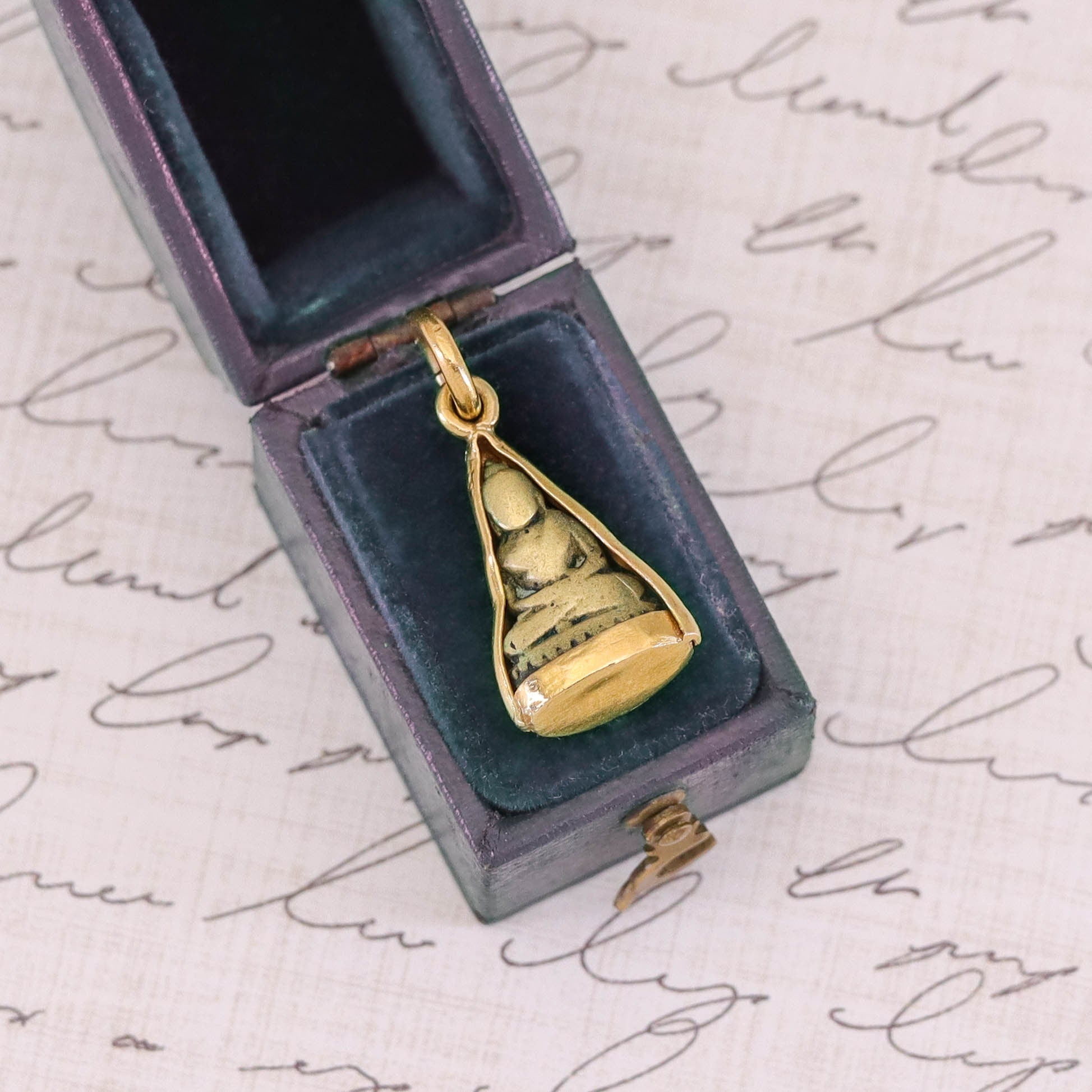 Vintage Buddha Charm of 22k Gold - Trademark Antiques