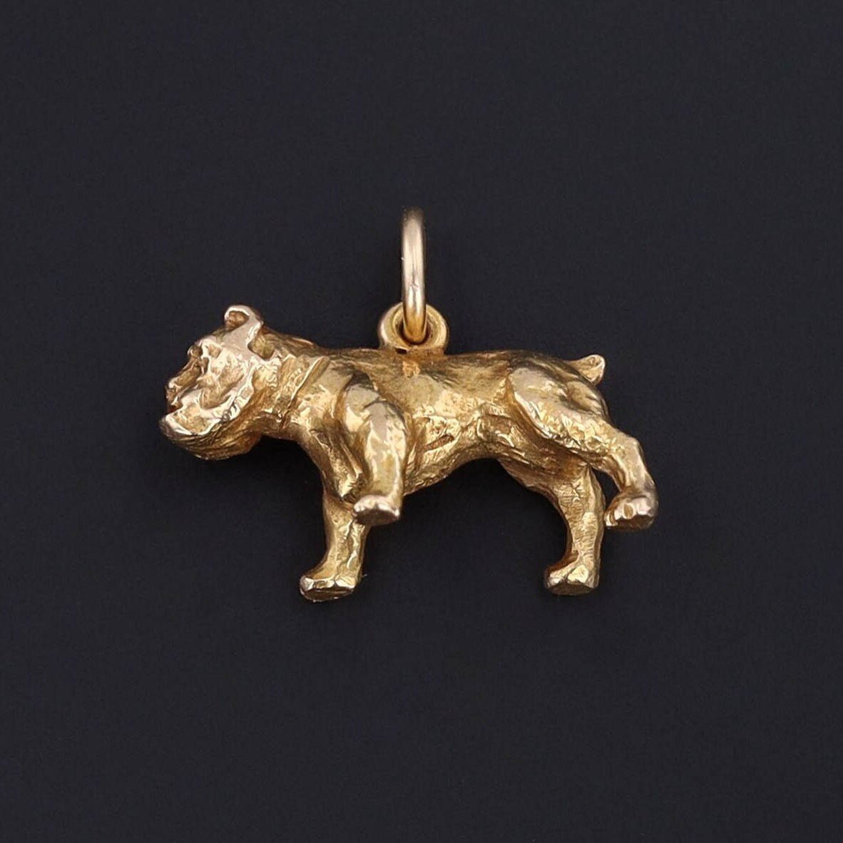 Vintage Bulldog Charm of 14k Gold - Trademark Antiques