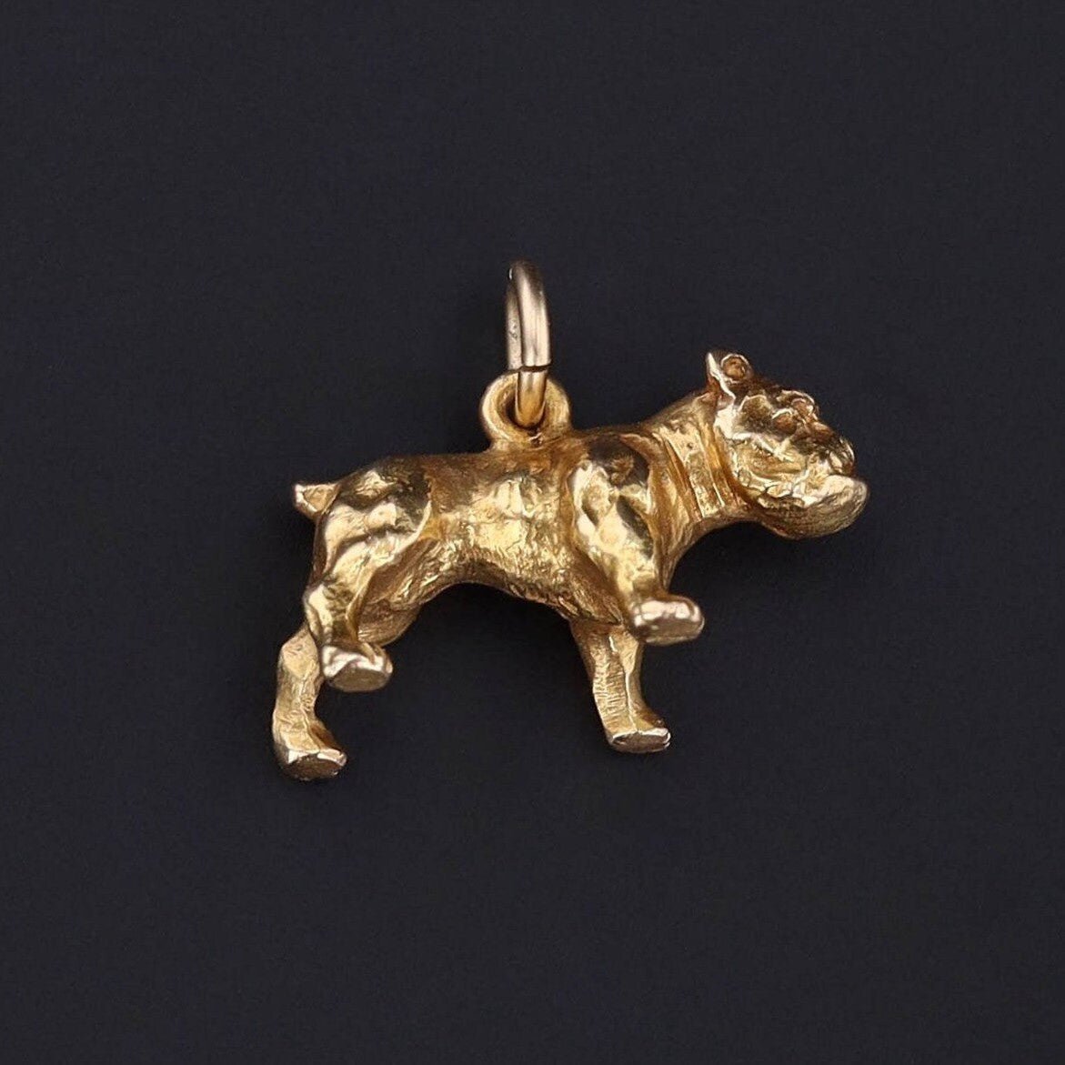 Vintage Bulldog Charm of 14k Gold - Trademark Antiques