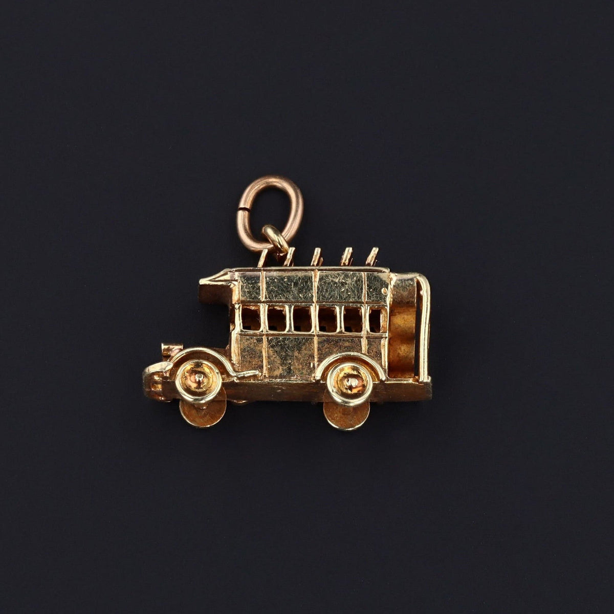 Vintage Bus Charm of 14k Gold - Trademark Antiques