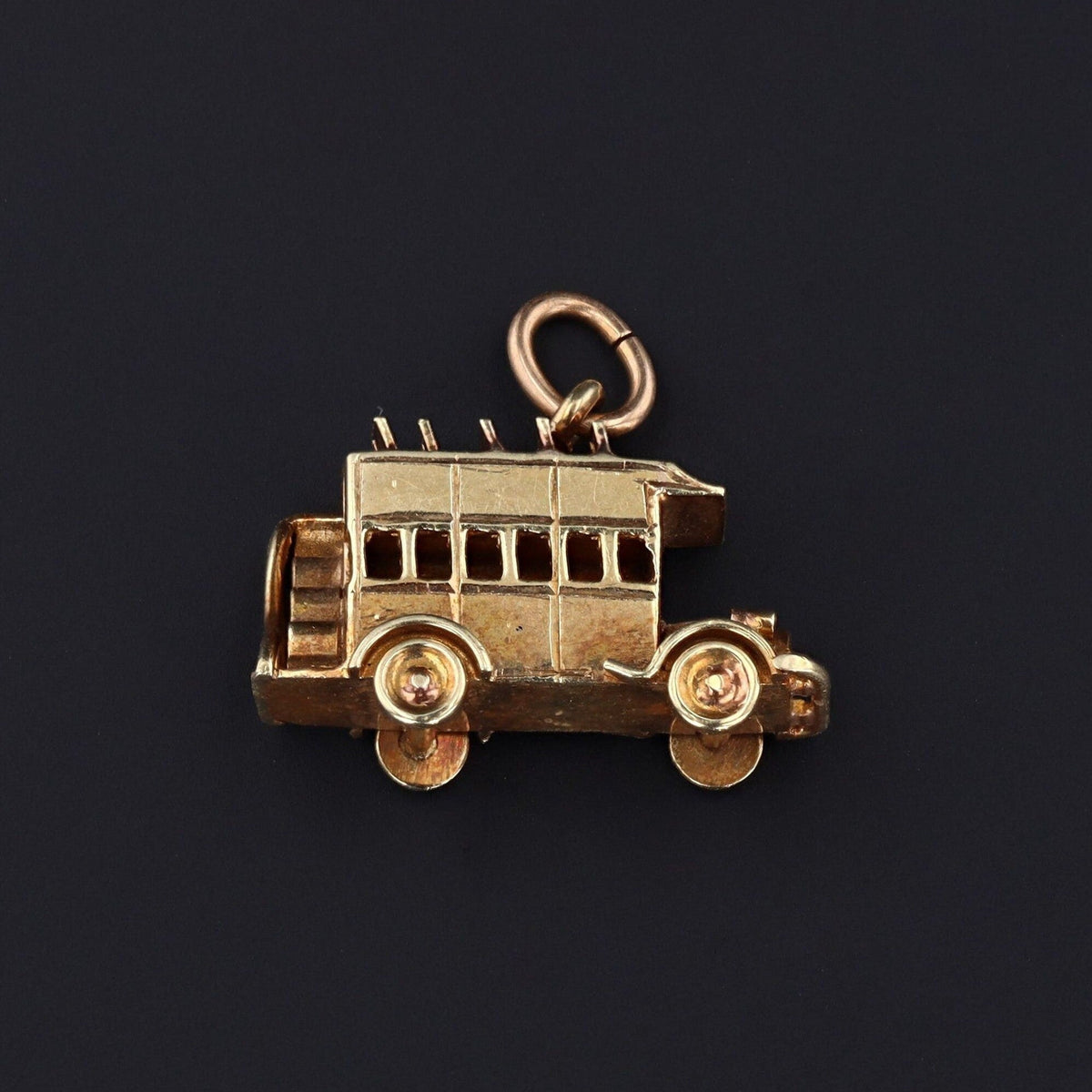 Vintage Bus Charm of 14k Gold - Trademark Antiques