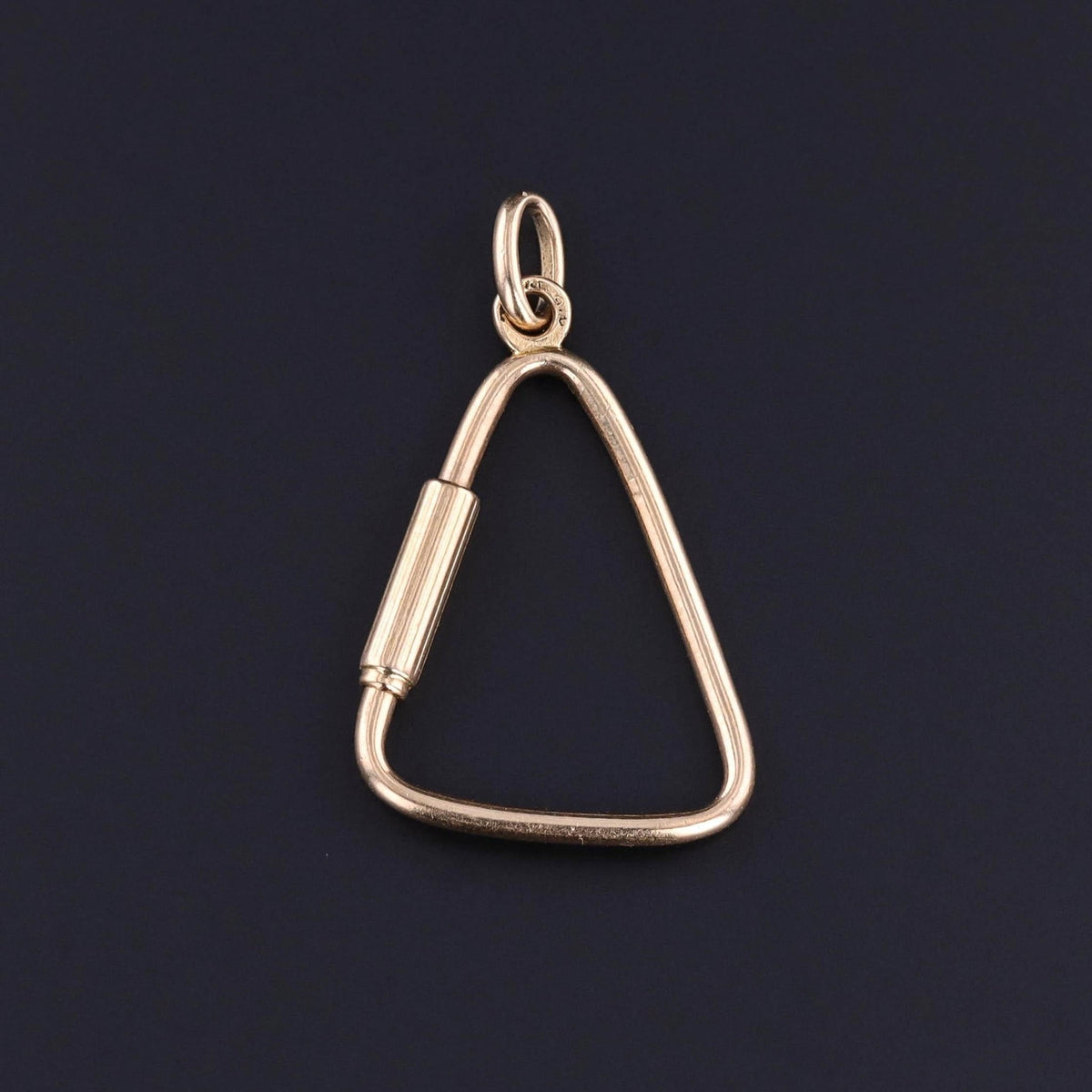 Vintage Carabiner Charm Holder of 18k Gold - Trademark Antiques