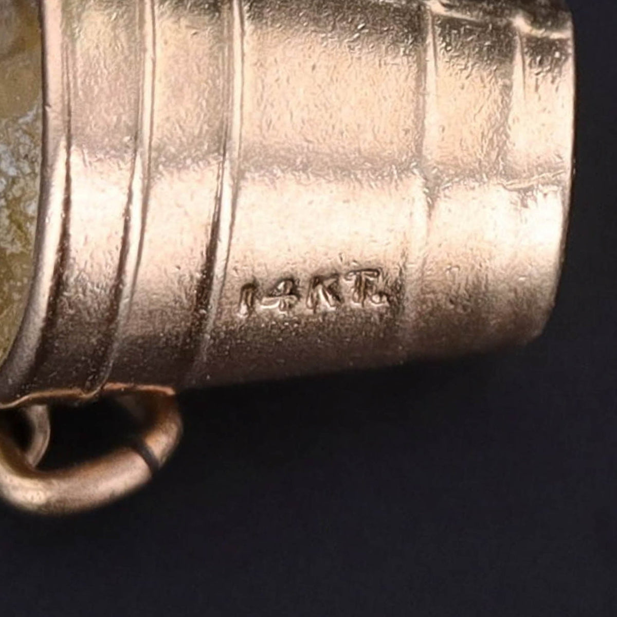 Vintage Champagne Bucket Charm of 14k Gold - Trademark Antiques