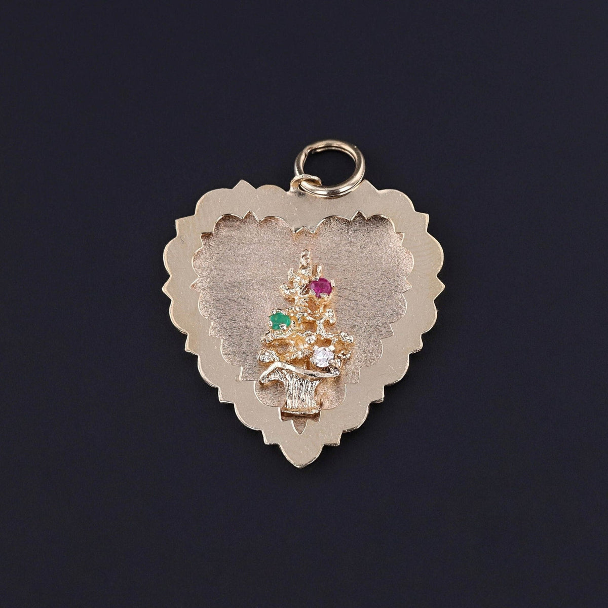 Vintage Christmas Pendant of 14k Gold - Trademark Antiques
