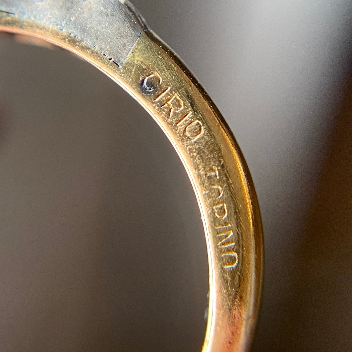 Vintage Chrome Tourmaline and Diamond Ring of 18k Gold by Enrico Cirio - Trademark Antiques