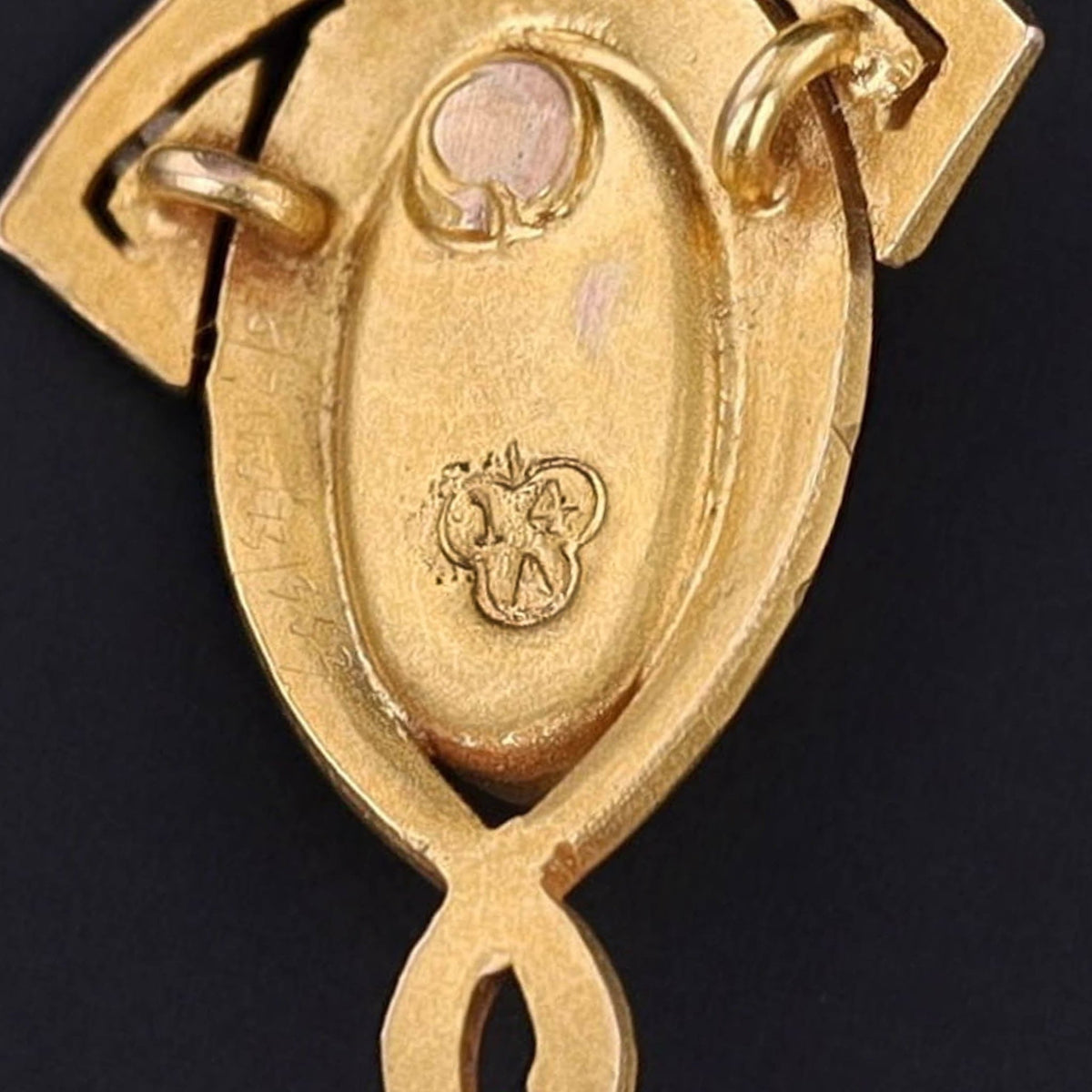 Vintage Citrine Conversion 14k Gold Charm - Trademark Antiques