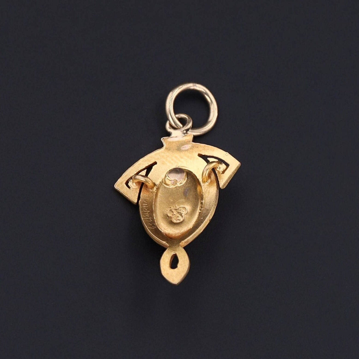 Vintage Citrine Conversion 14k Gold Charm - Trademark Antiques