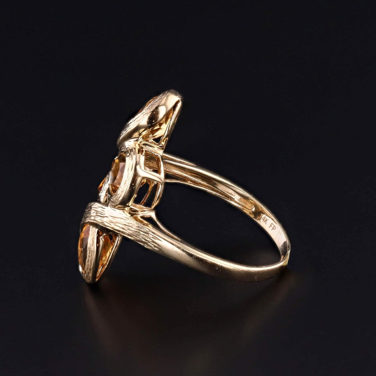Vintage Citrine Ring of 14k Gold - Trademark Antiques