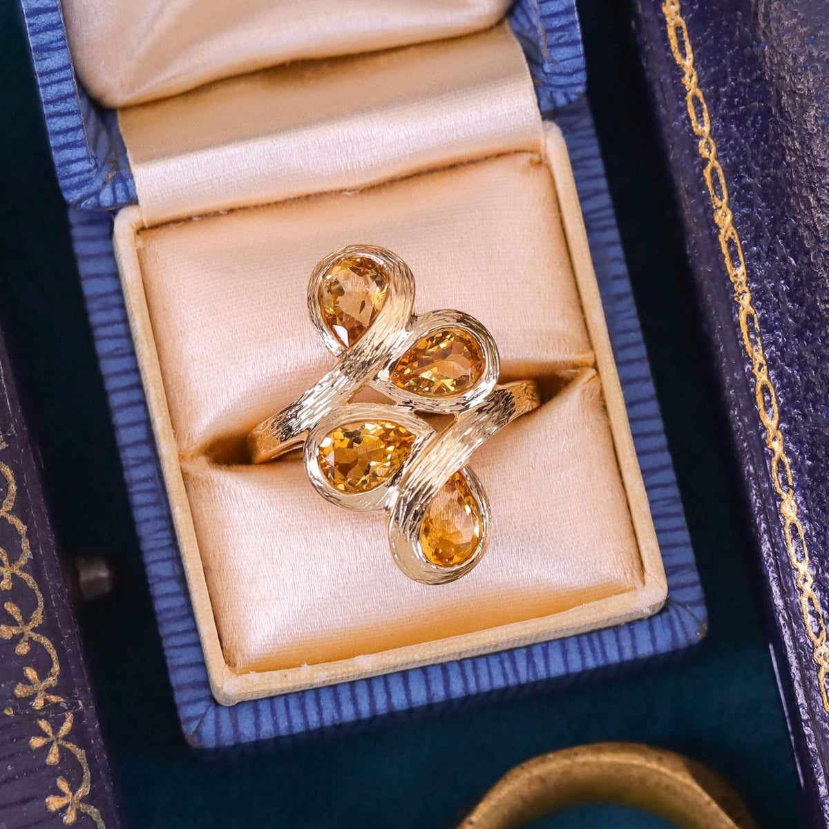 Vintage Citrine Ring of 14k Gold - Trademark Antiques