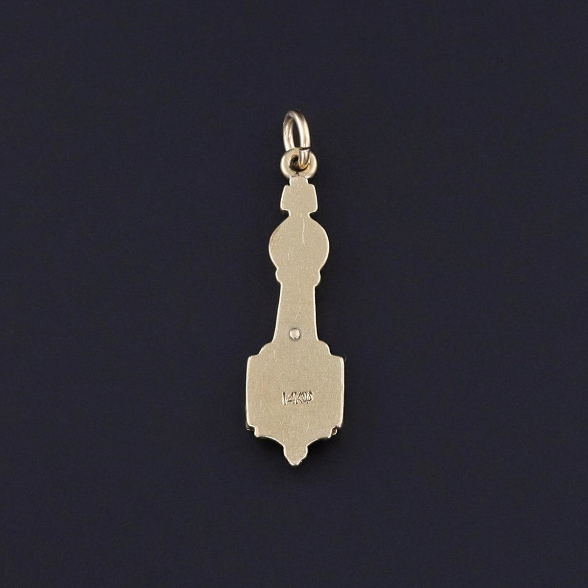 Vintage Clock Charm of 14k Gold - Trademark Antiques