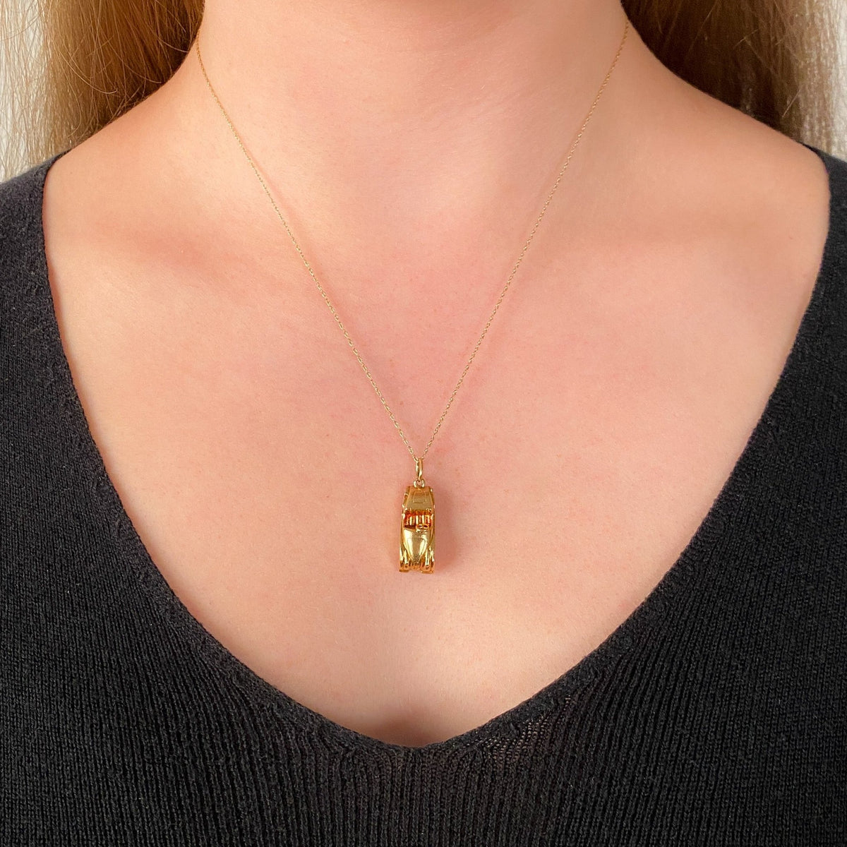 Vintage Convertible Car Charm of 14k Gold - Trademark Antiques