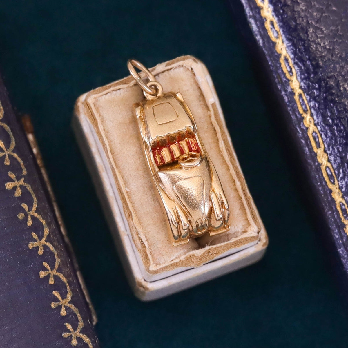 Vintage Convertible Car Charm of 14k Gold - Trademark Antiques