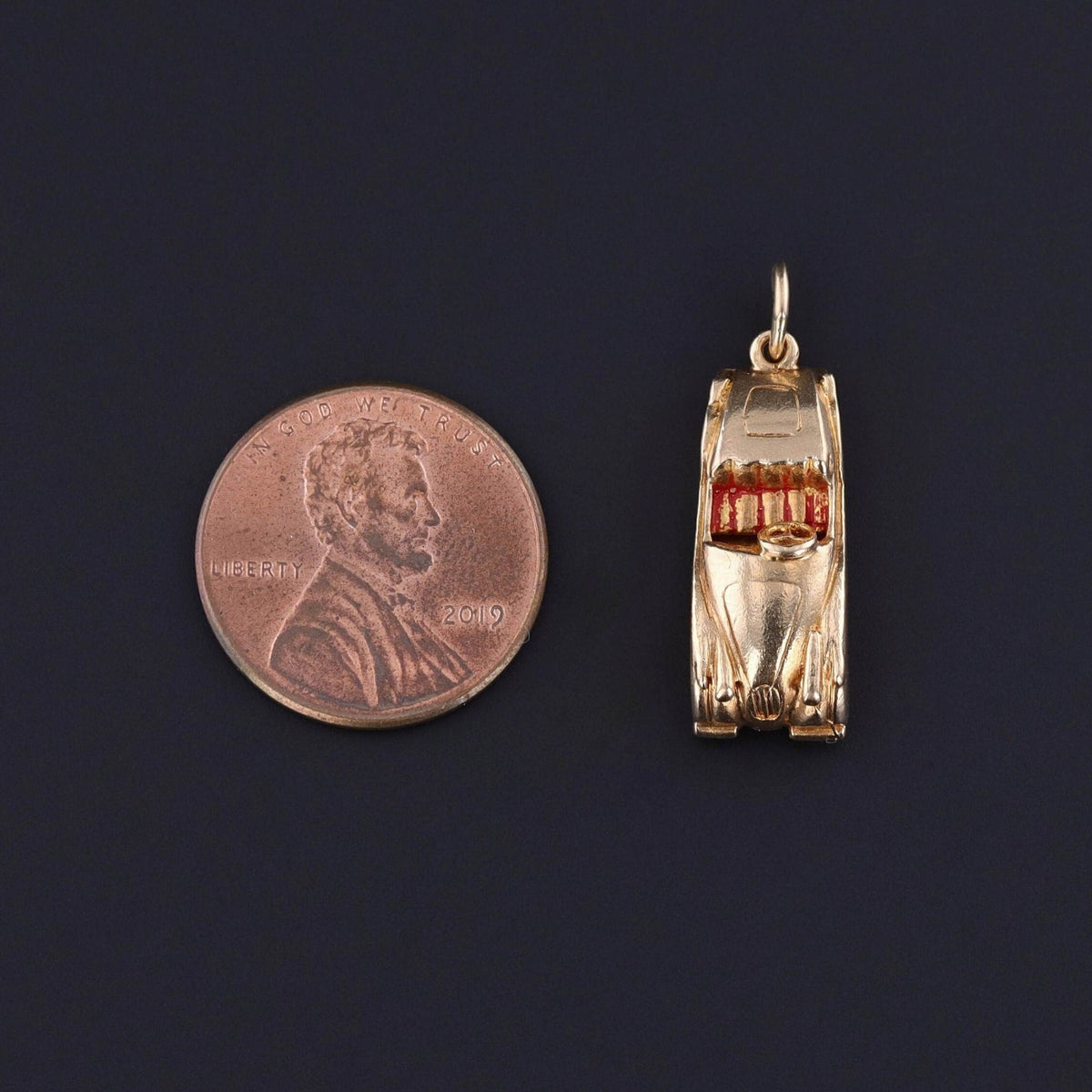 Vintage Convertible Car Charm of 14k Gold - Trademark Antiques