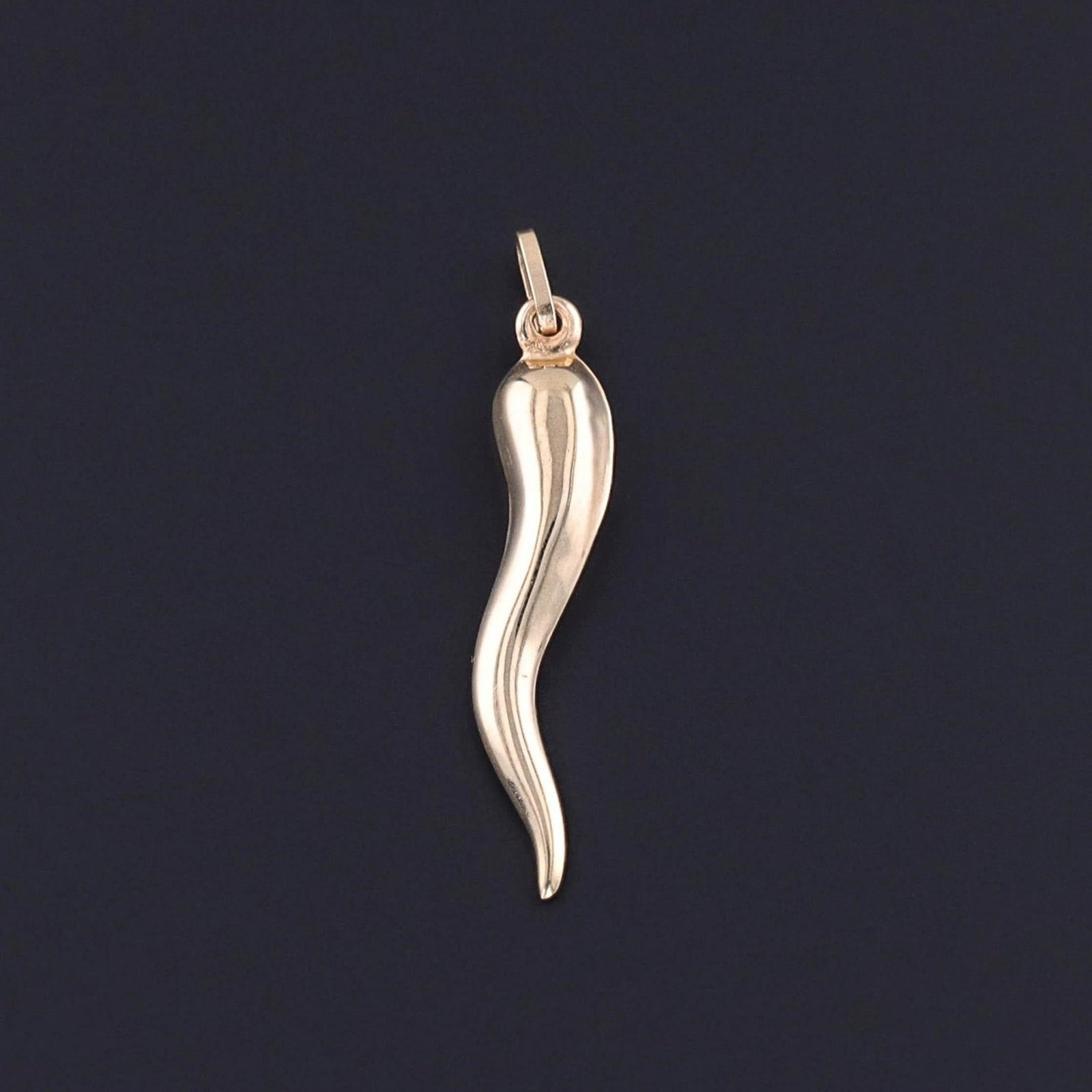 Vintage Cornicello Charm of 14k Gold - Trademark Antiques