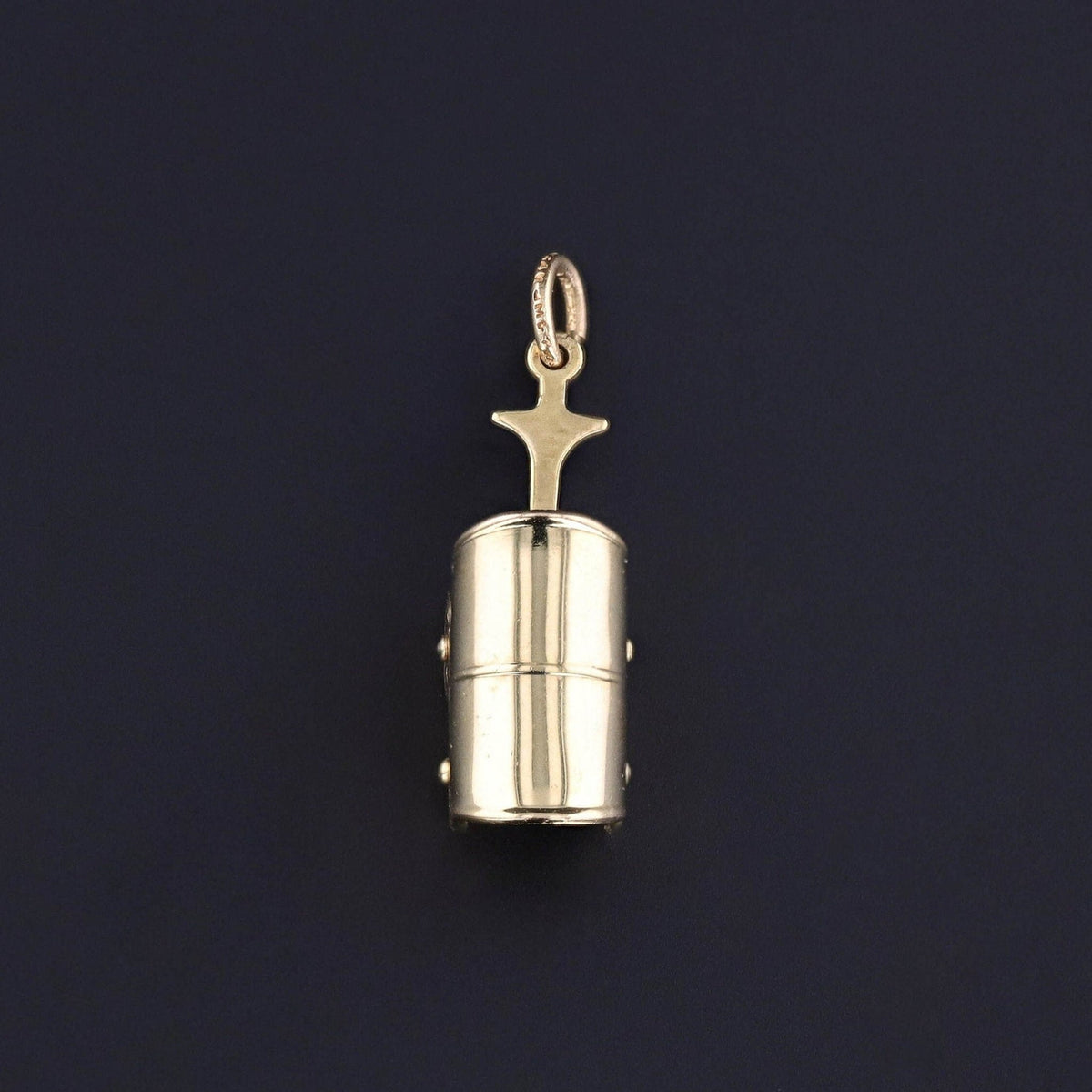 Vintage Covered Wagon Charm of 14k Gold - Trademark Antiques