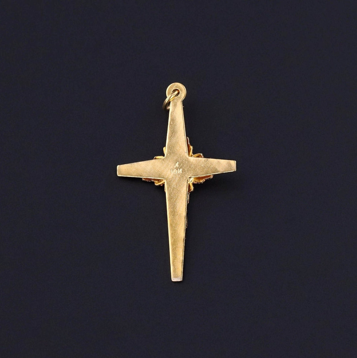 Vintage Cross Pendant of 10k Gold - Trademark Antiques
