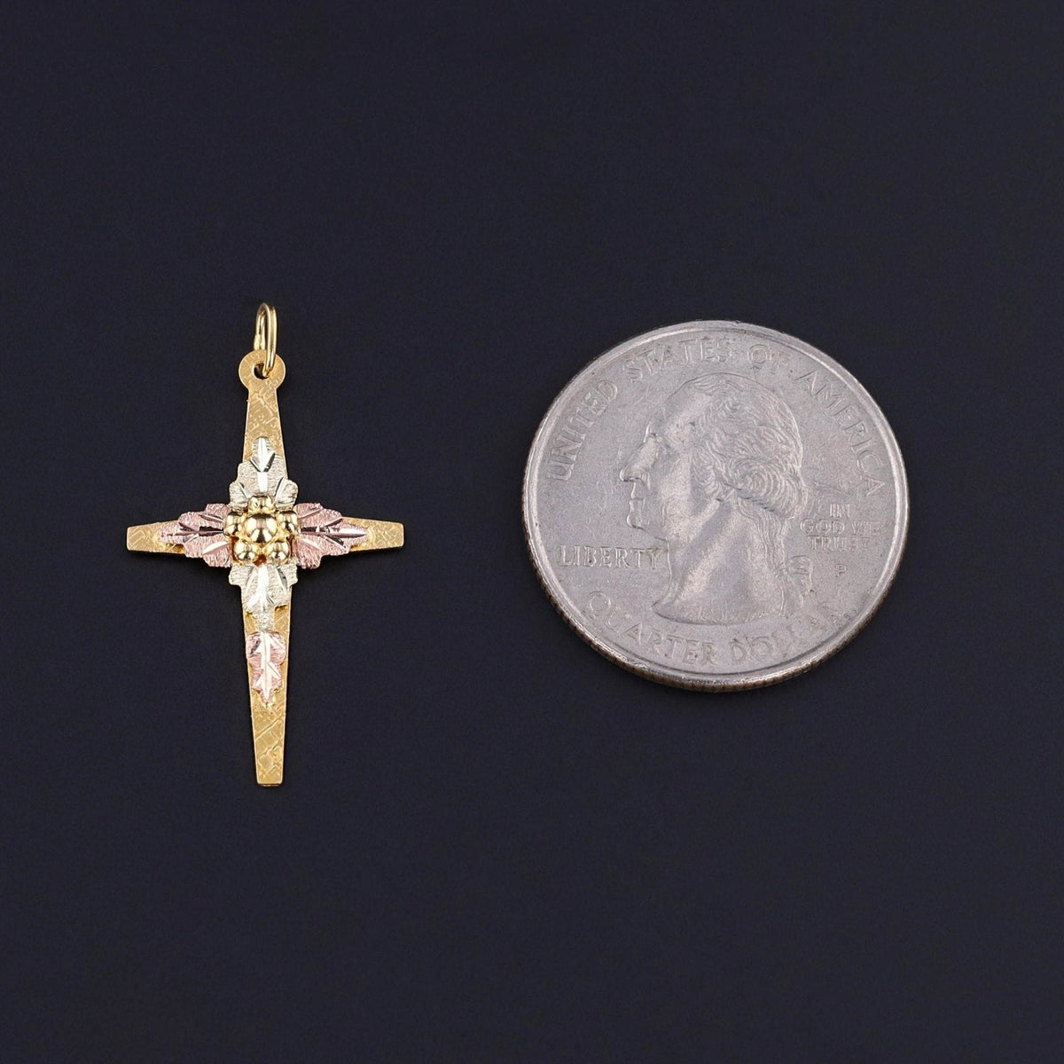 Vintage Cross Pendant of 10k Gold - Trademark Antiques