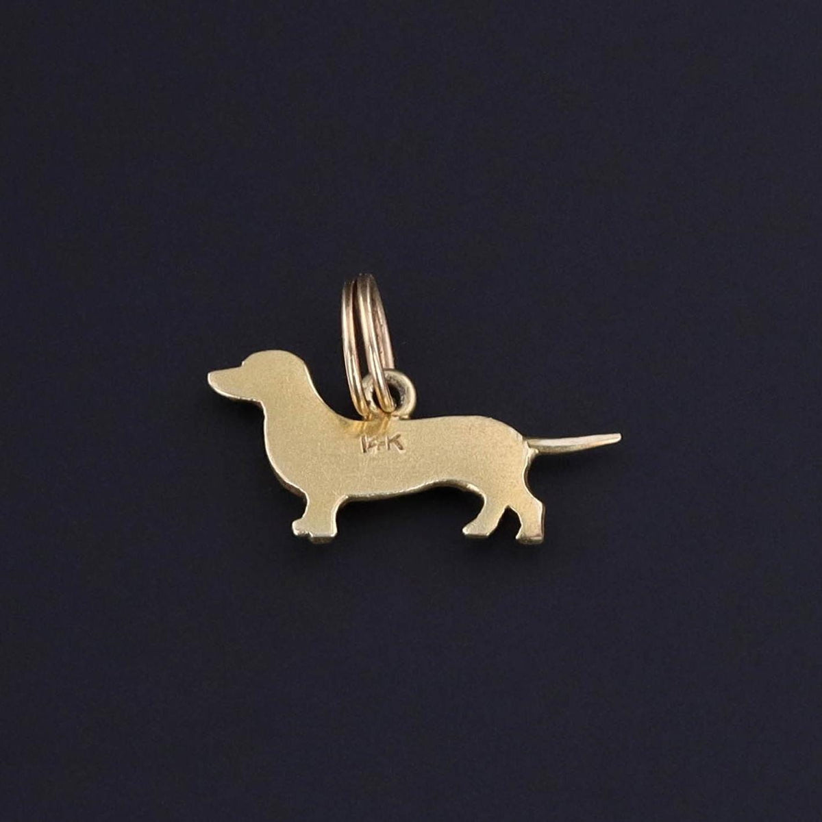 Vintage Dachshund Charm of 14k Gold - Trademark Antiques
