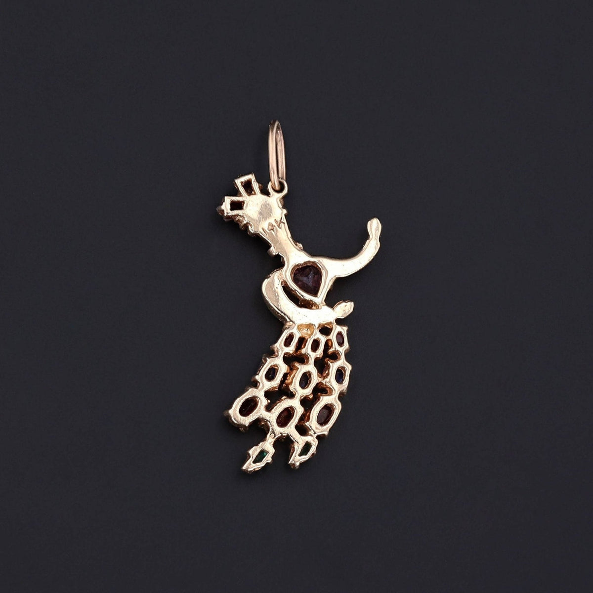 Vintage Dancer Pendant of 14k Gold - Trademark Antiques