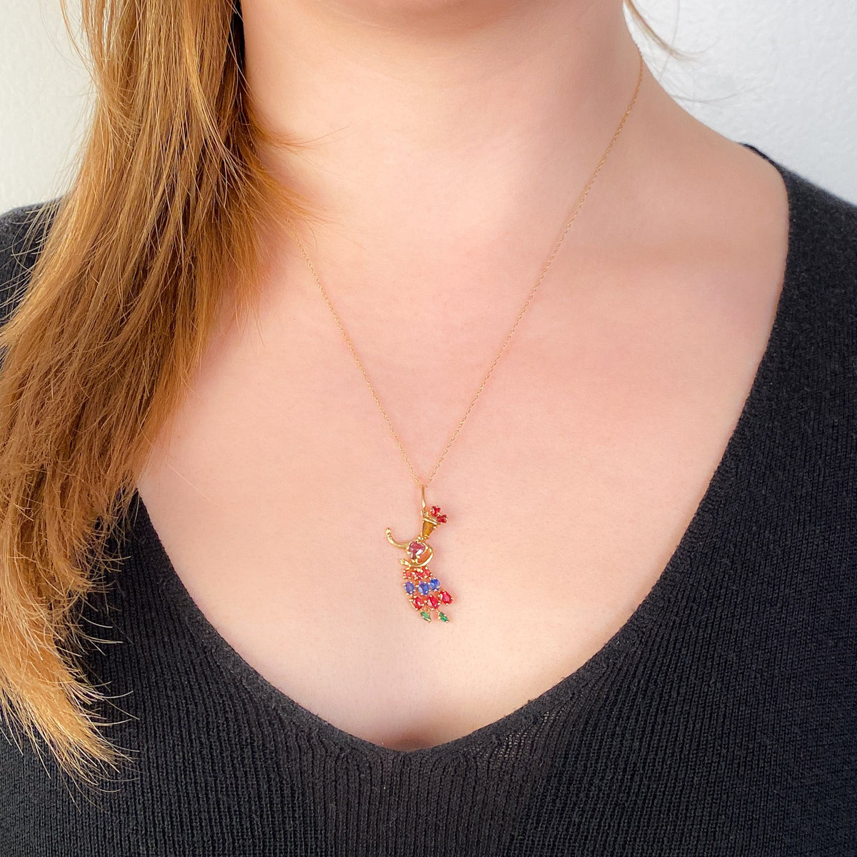 Vintage Dancer Pendant of 14k Gold - Trademark Antiques