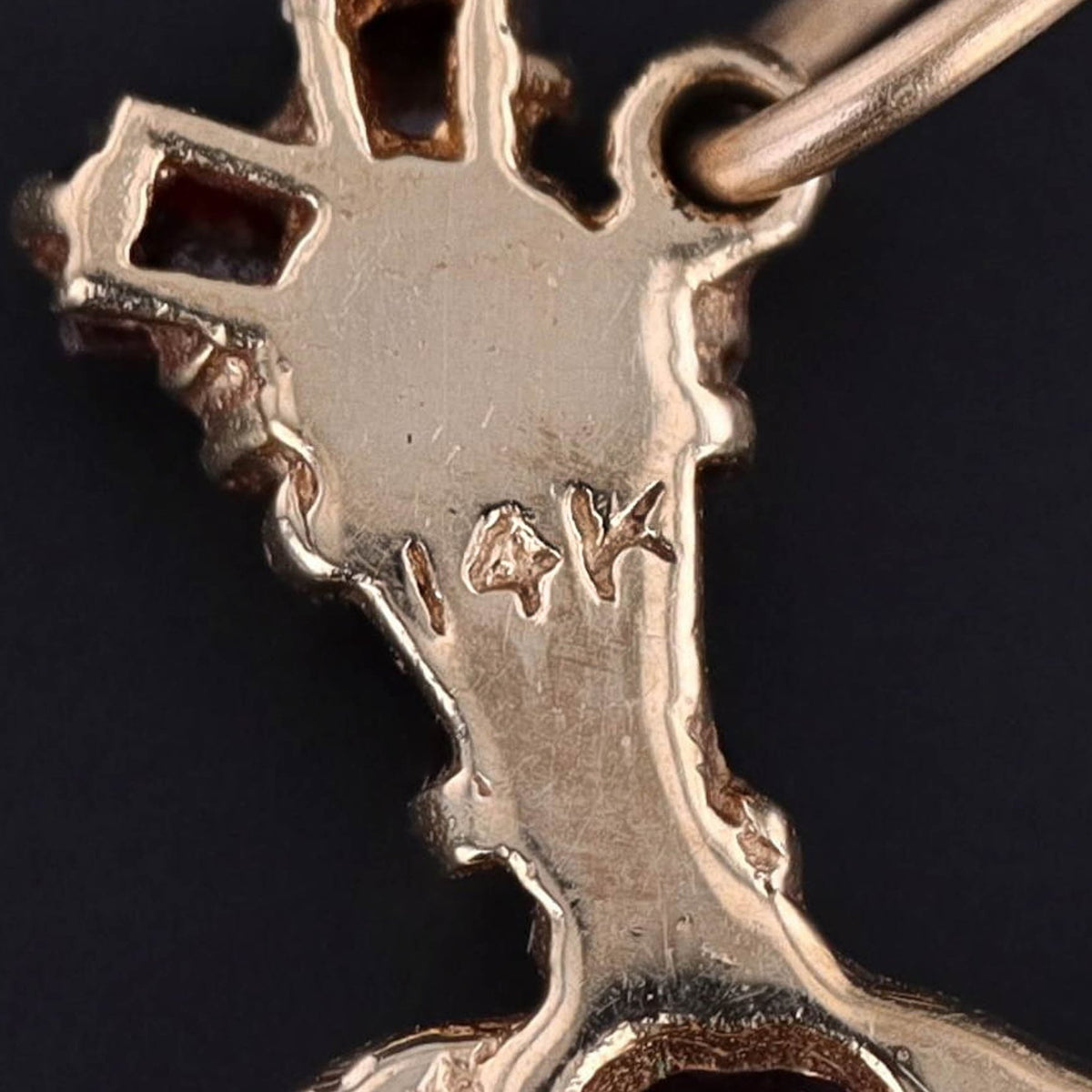 Vintage Dancer Pendant of 14k Gold - Trademark Antiques