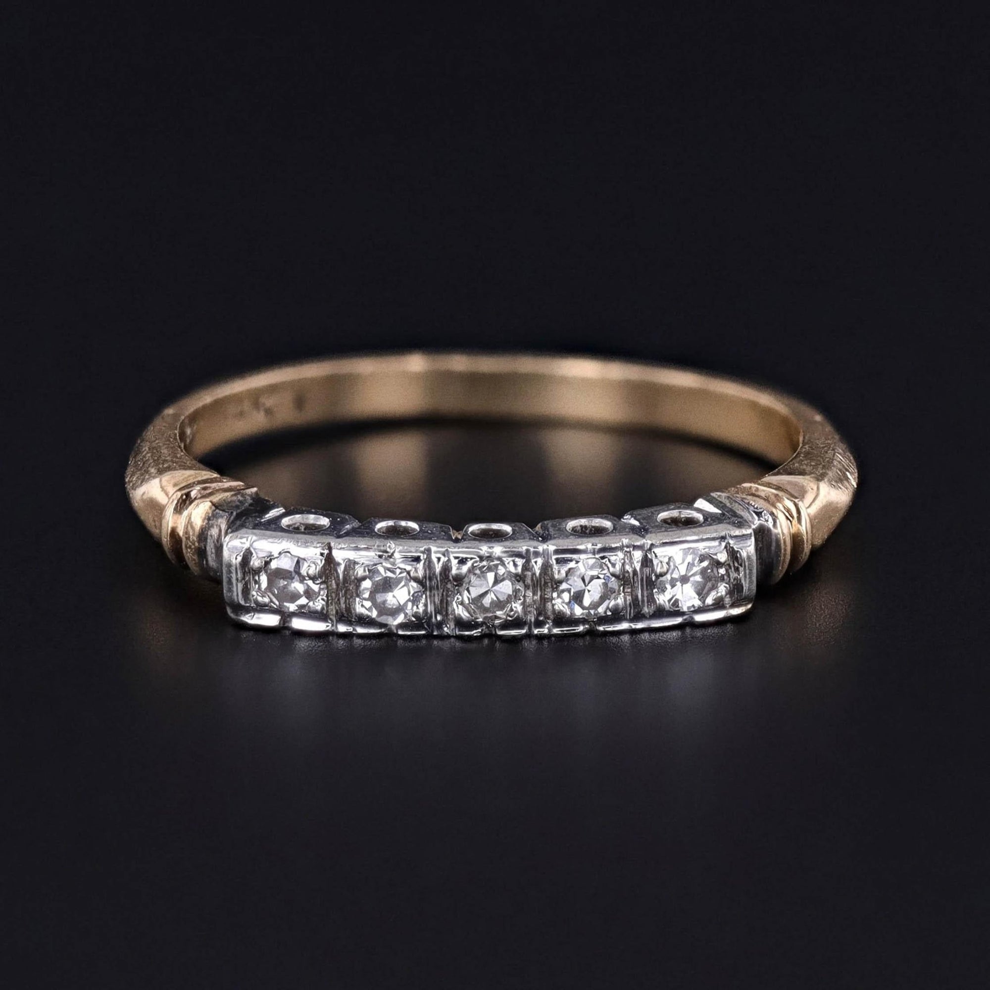 Vintage Diamond Band of 14k Gold - Trademark Antiques