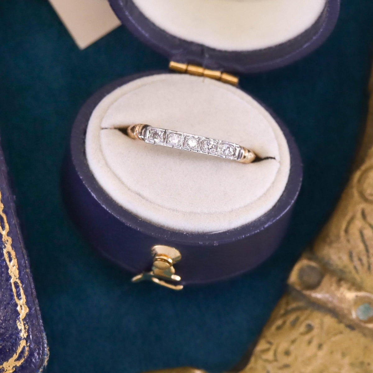 Vintage Diamond Band of 14k Gold - Trademark Antiques