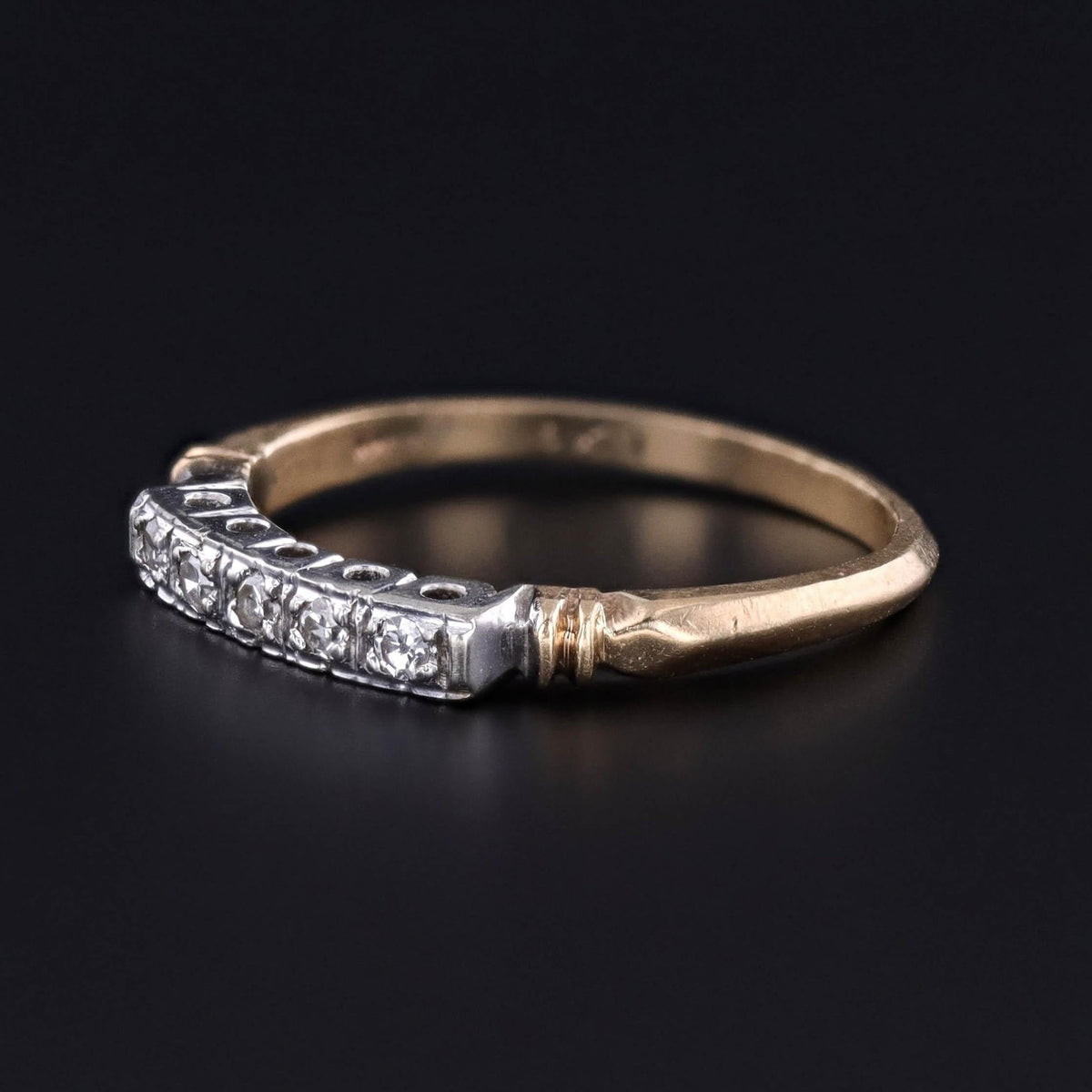 Vintage Diamond Band of 14k Gold - Trademark Antiques
