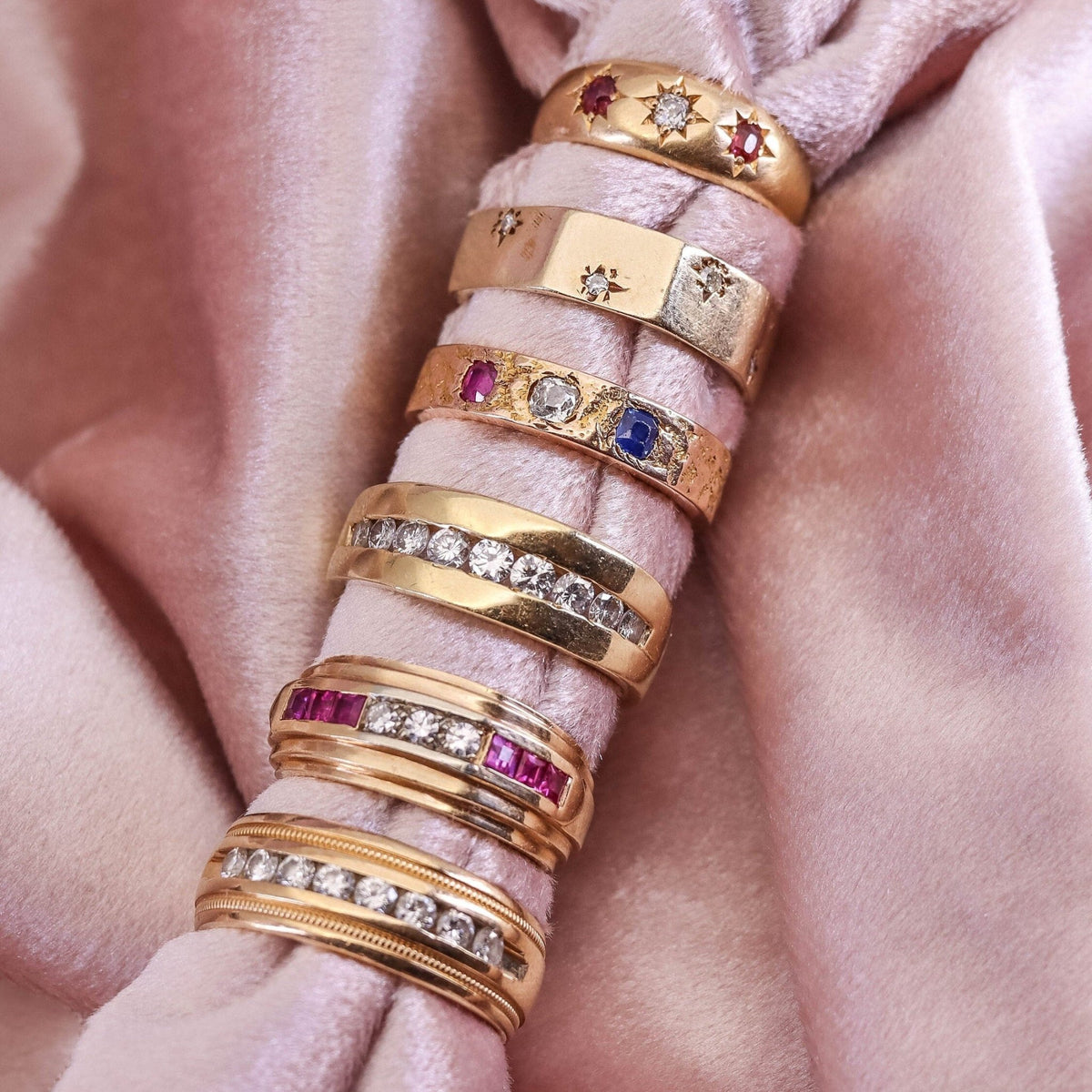 Vintage Diamond Band or Ring of 14k Gold - Trademark Antiques