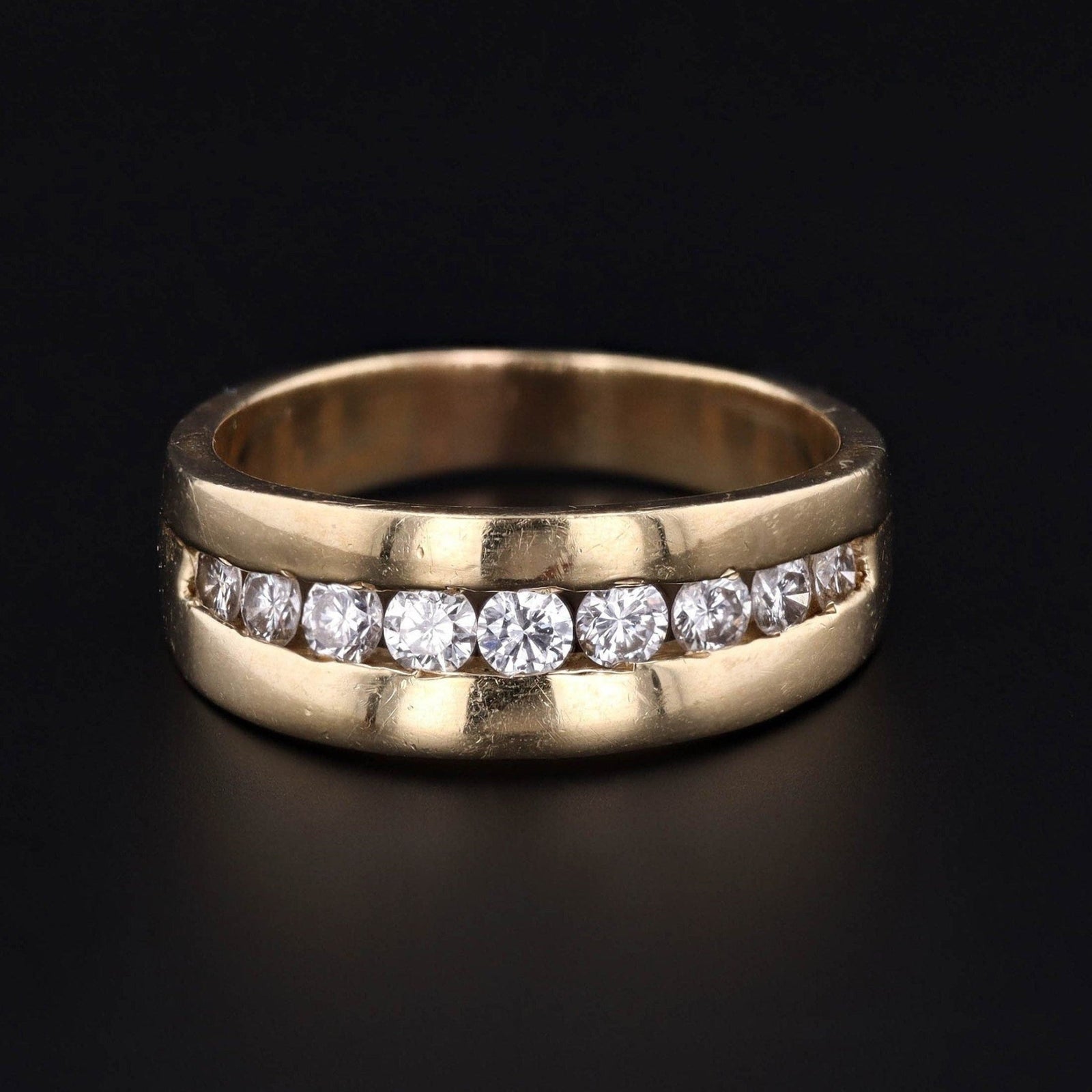 Vintage Diamond Band or Ring of 14k Gold - Trademark Antiques