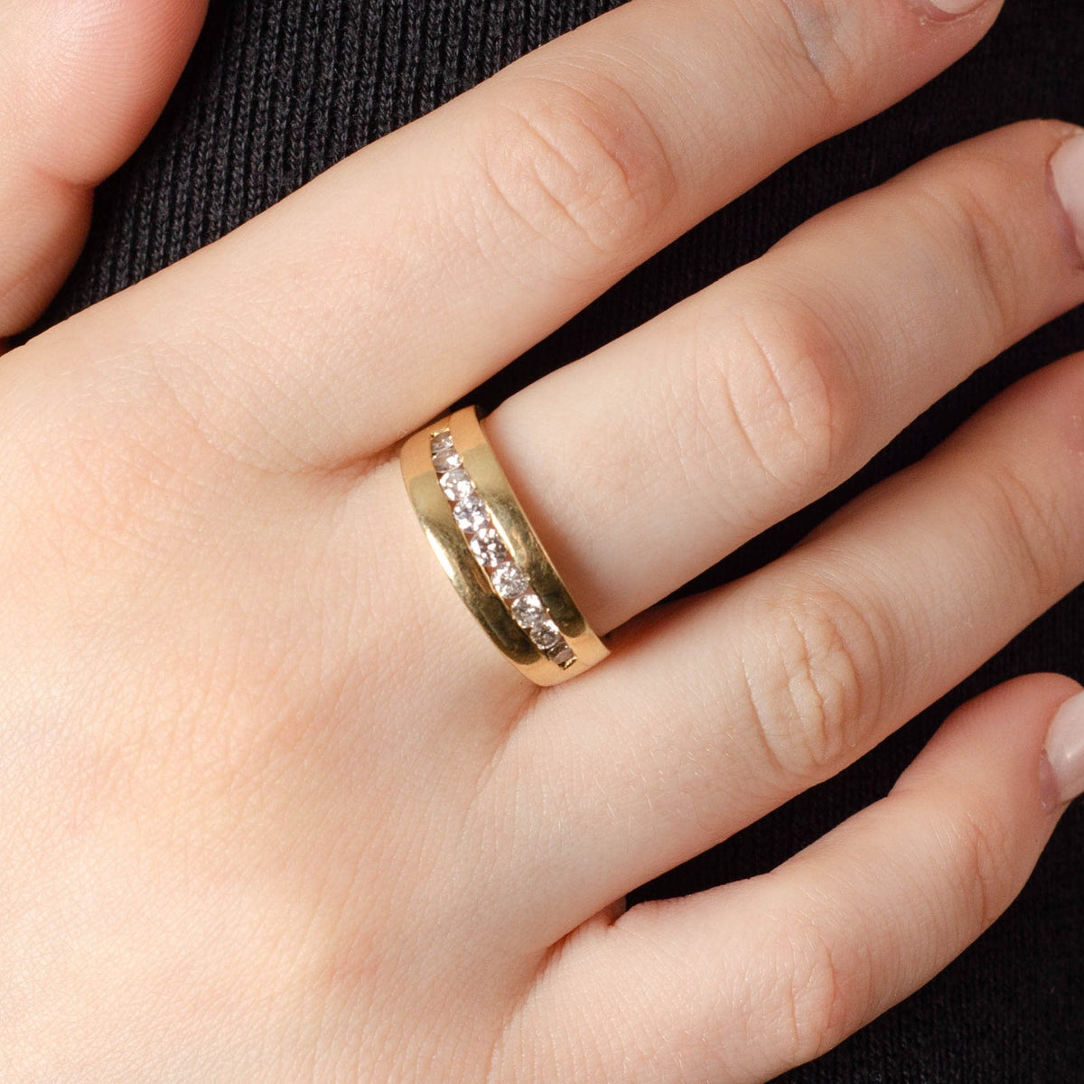Vintage Diamond Band or Ring of 14k Gold - Trademark Antiques