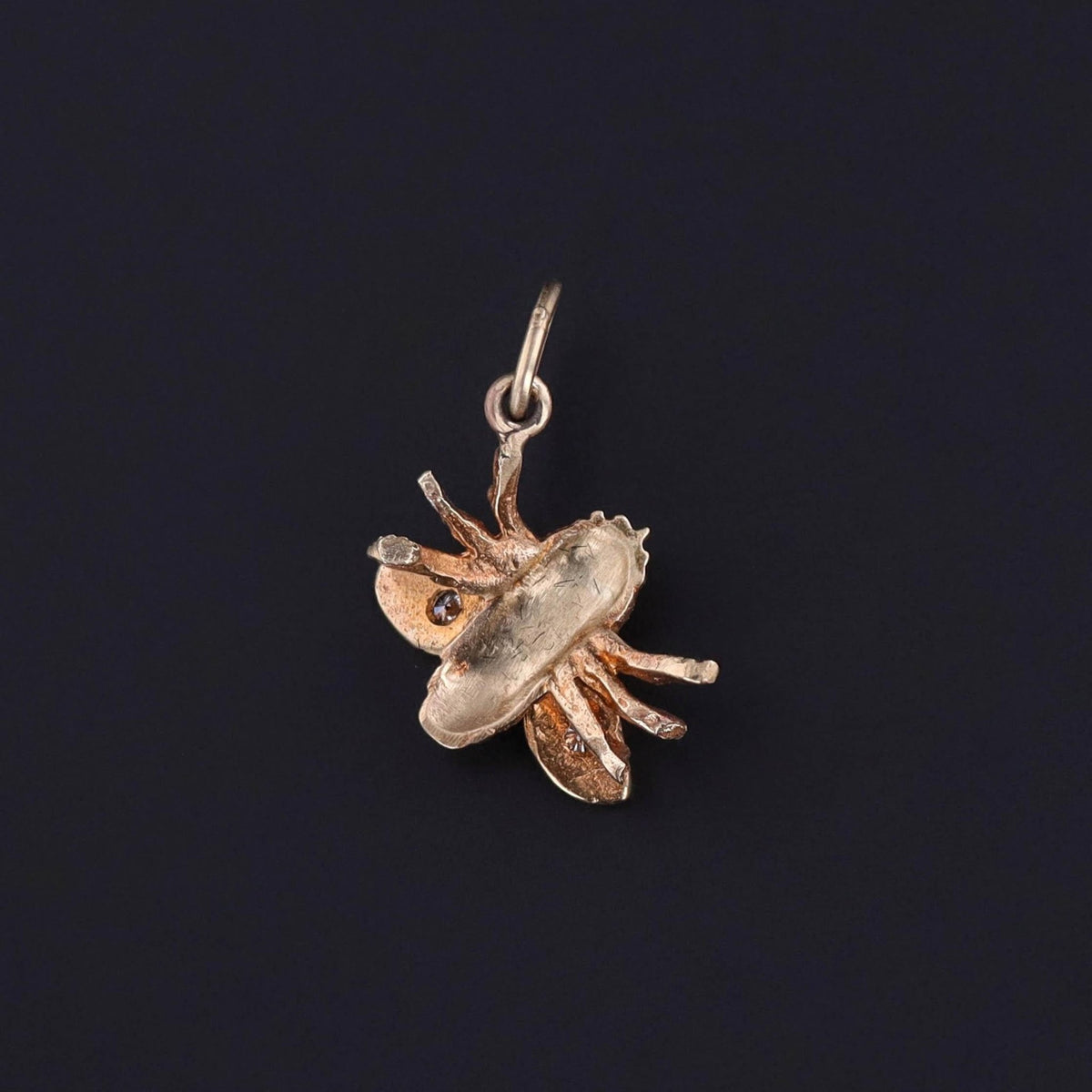 Vintage Diamond Bee Charm of 12ct Gold - Trademark Antiques